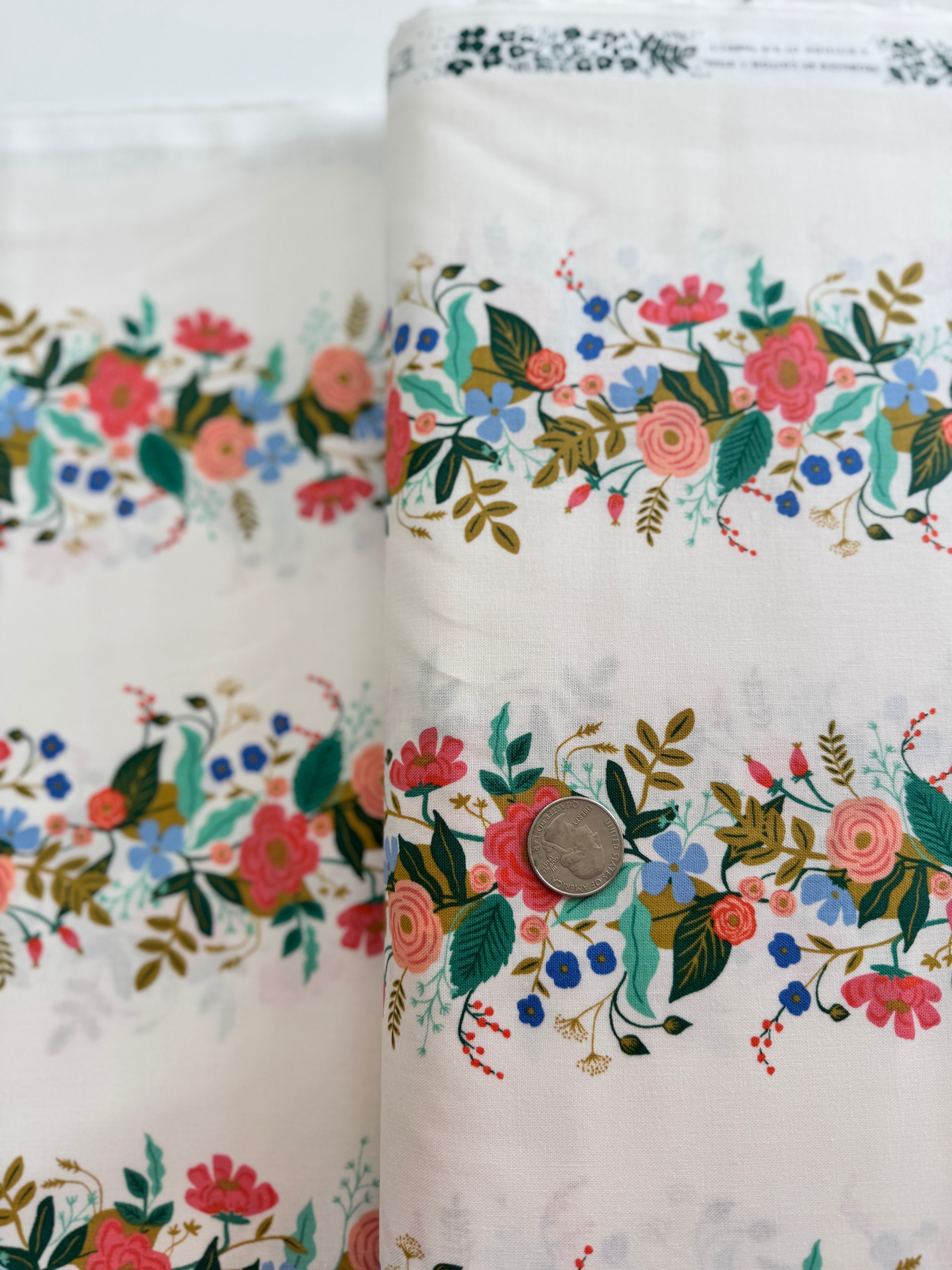 English Garden - Floral Vines Cream Yardage