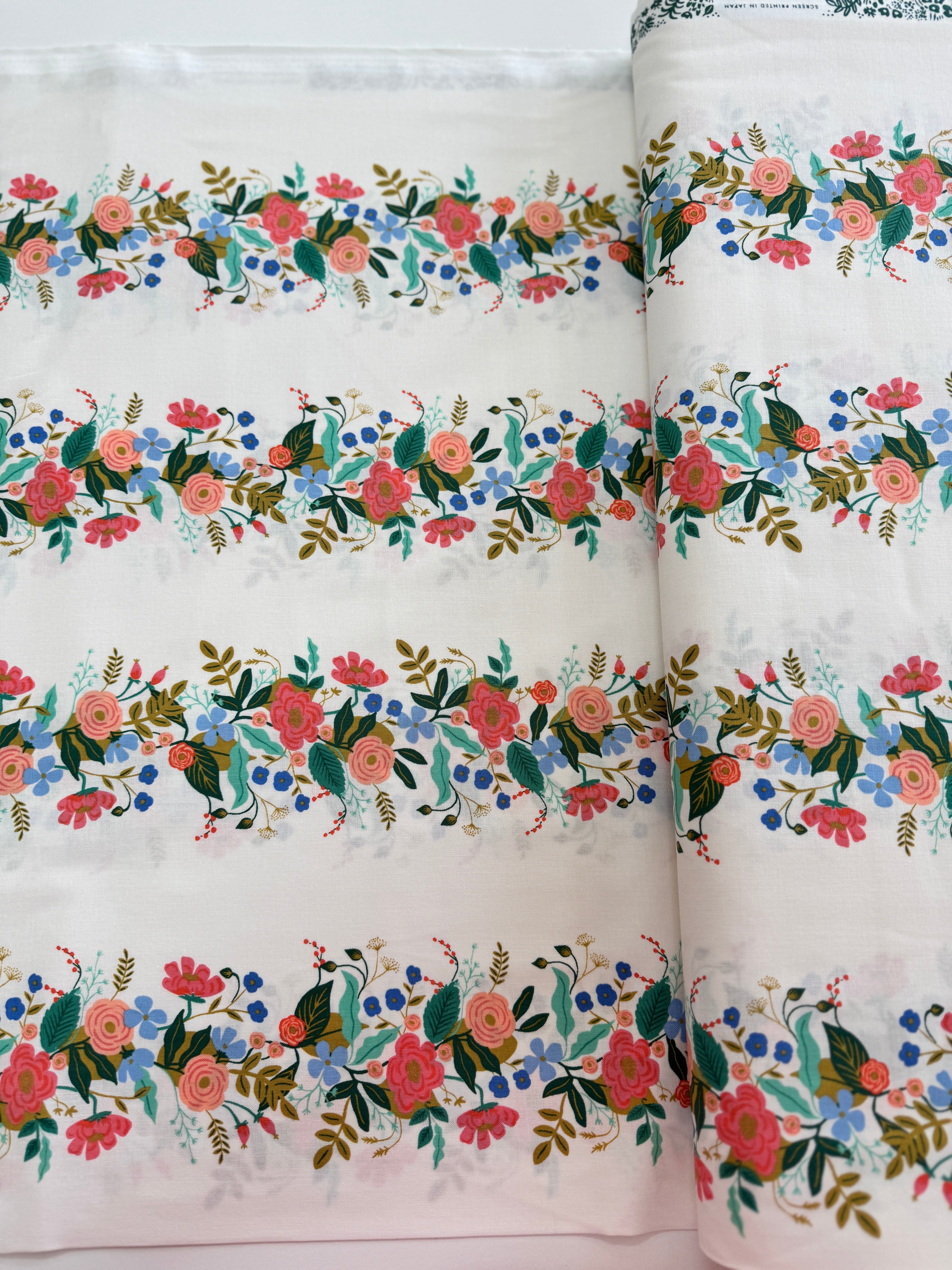 English Garden - Floral Vines Cream Yardage