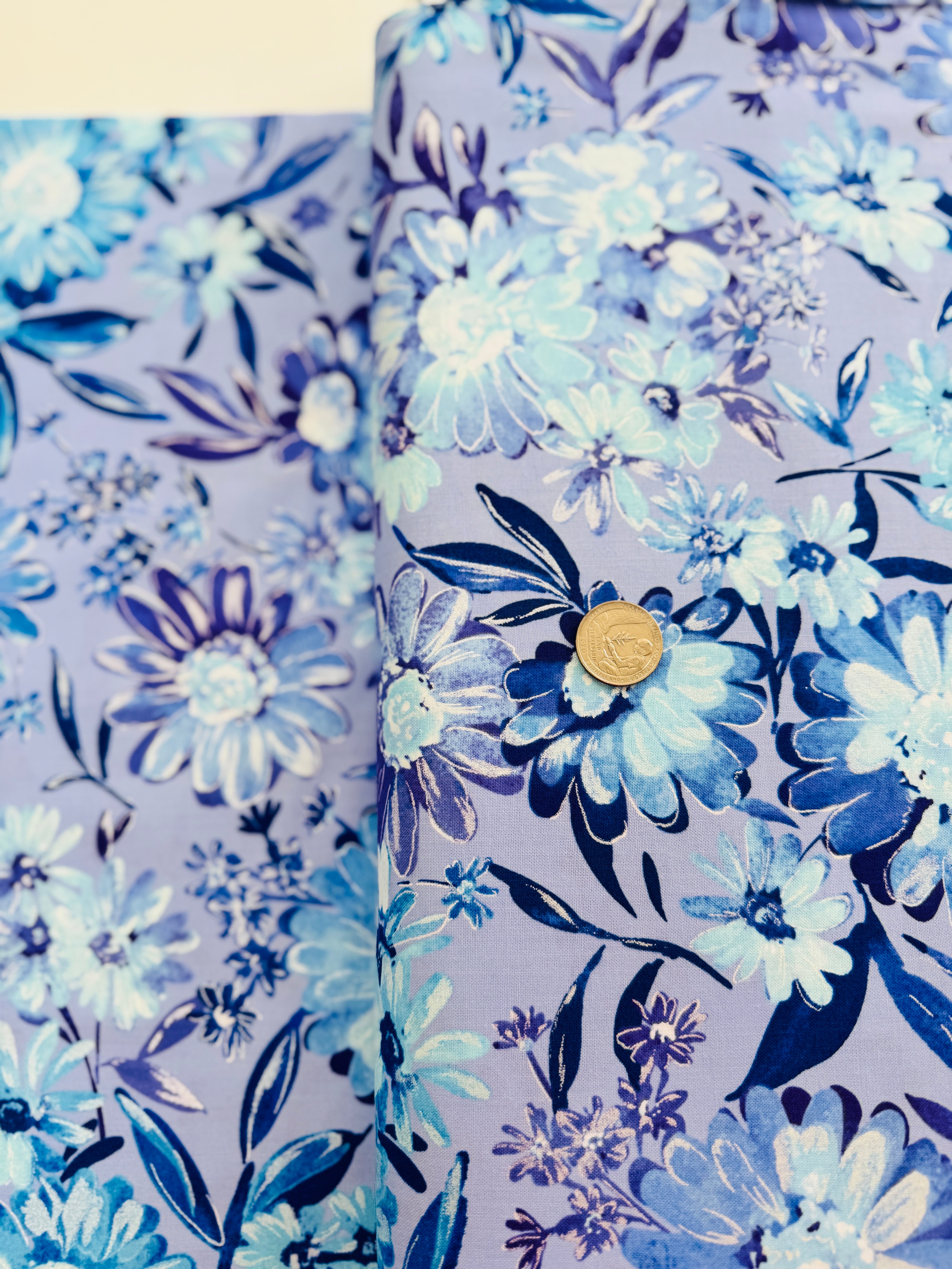 Shimmering Twilight - Twilight Bouquet Lilac Pearlescent Yardage