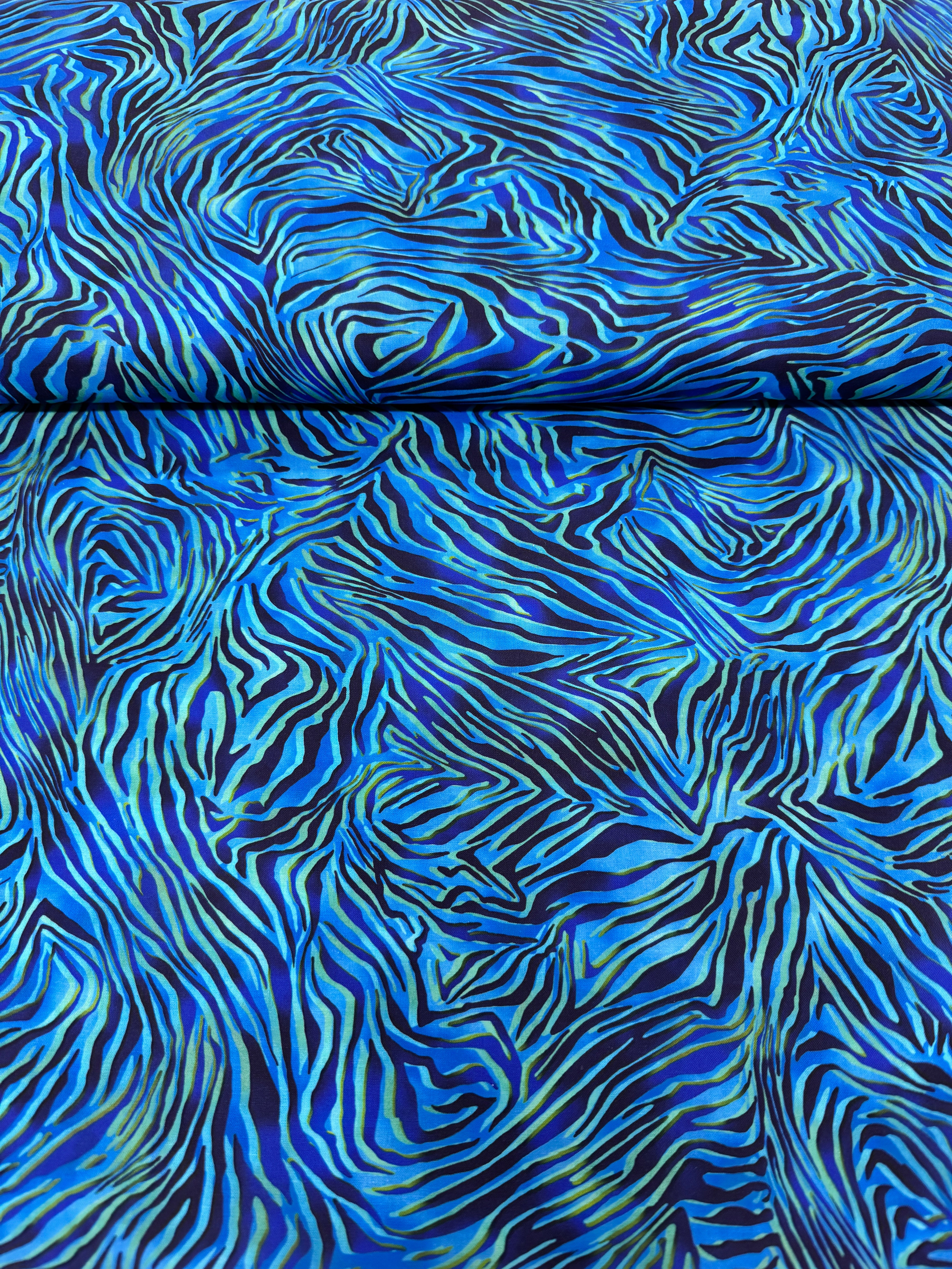 Midnight In The Junge - Ocean Yardage