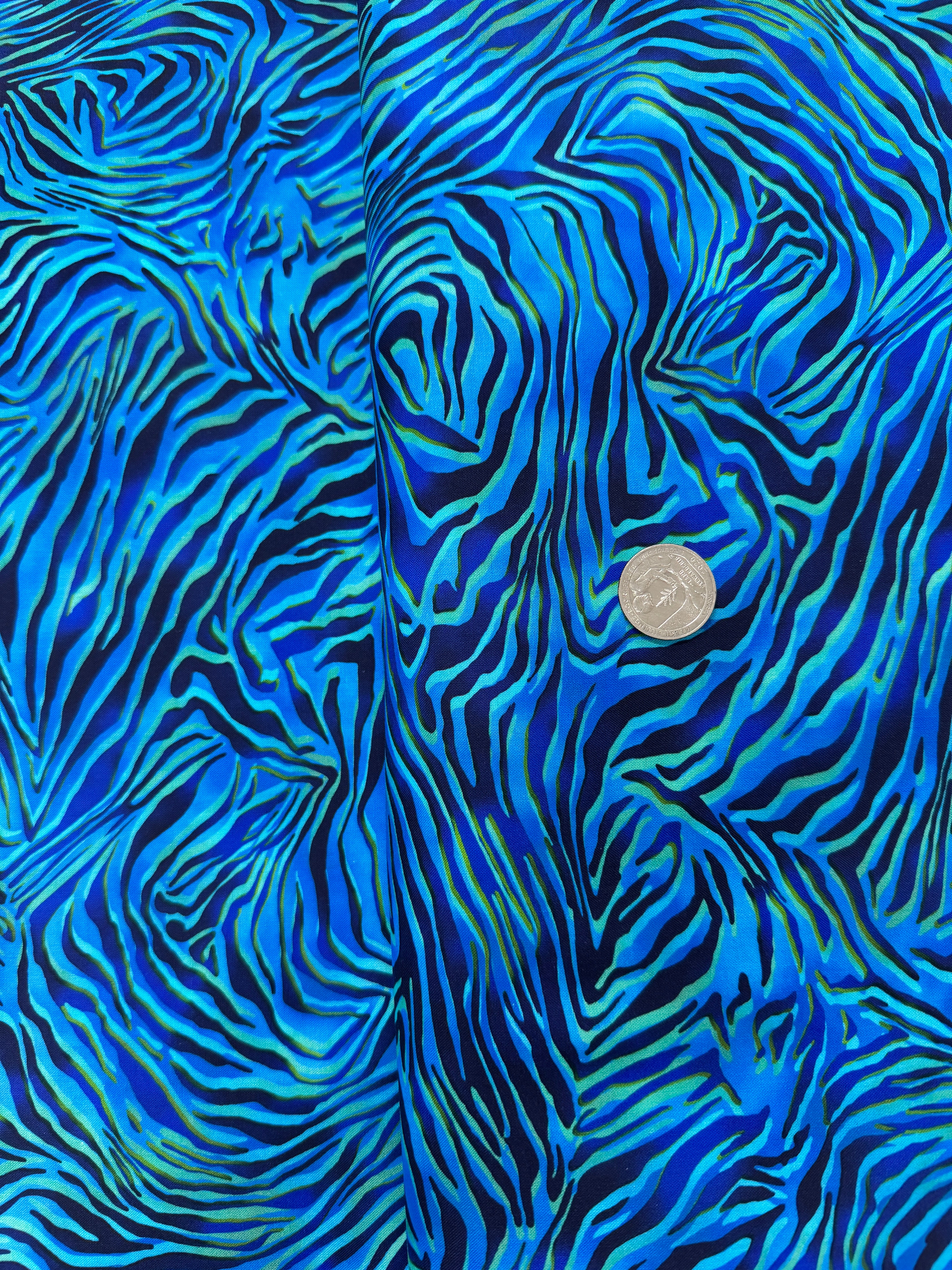 Midnight In The Junge - Ocean Yardage