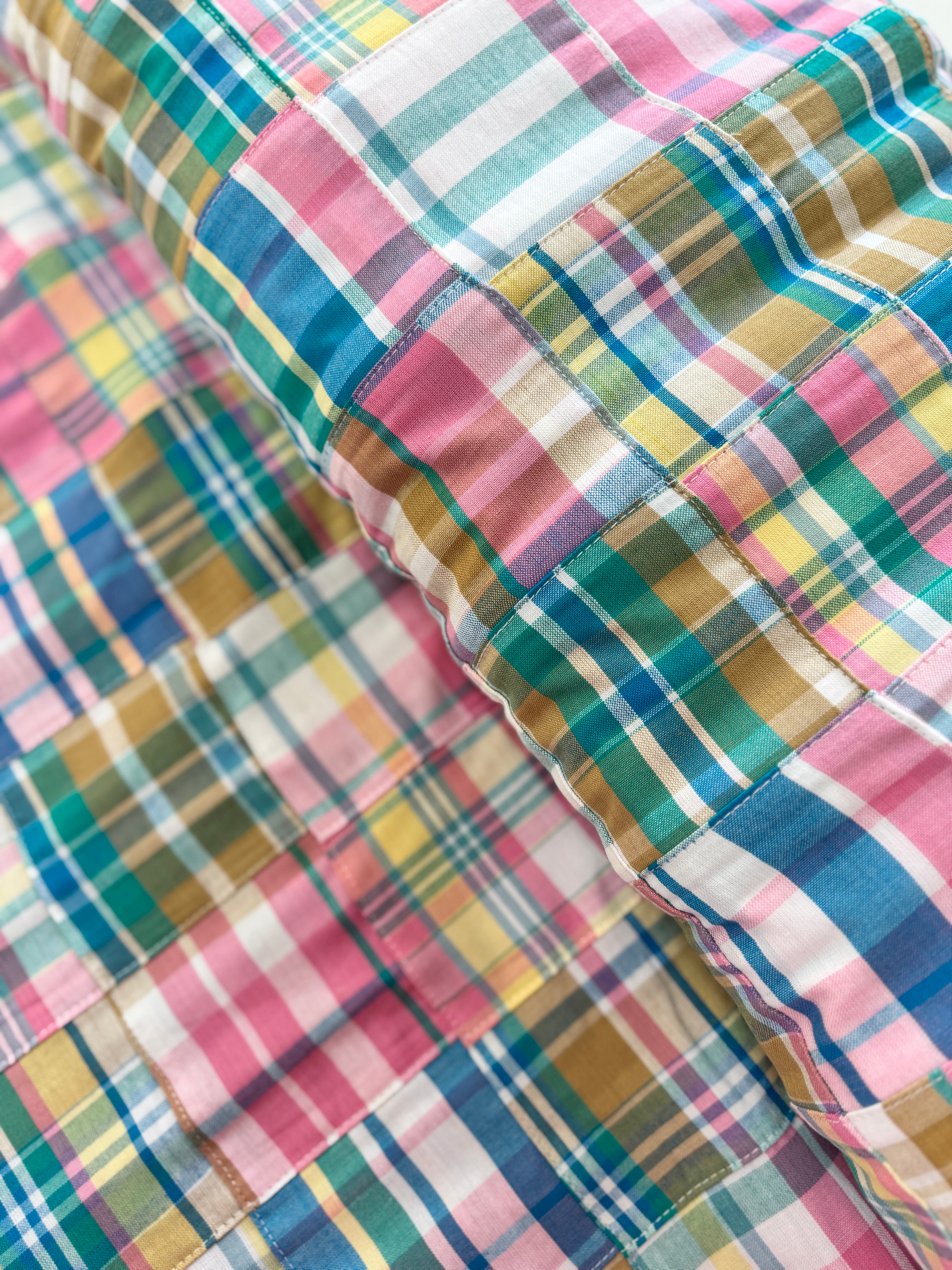 Yarn Dyed Nantucket Patchwork Sorbet - Madras Plaid Patchwork Yardage