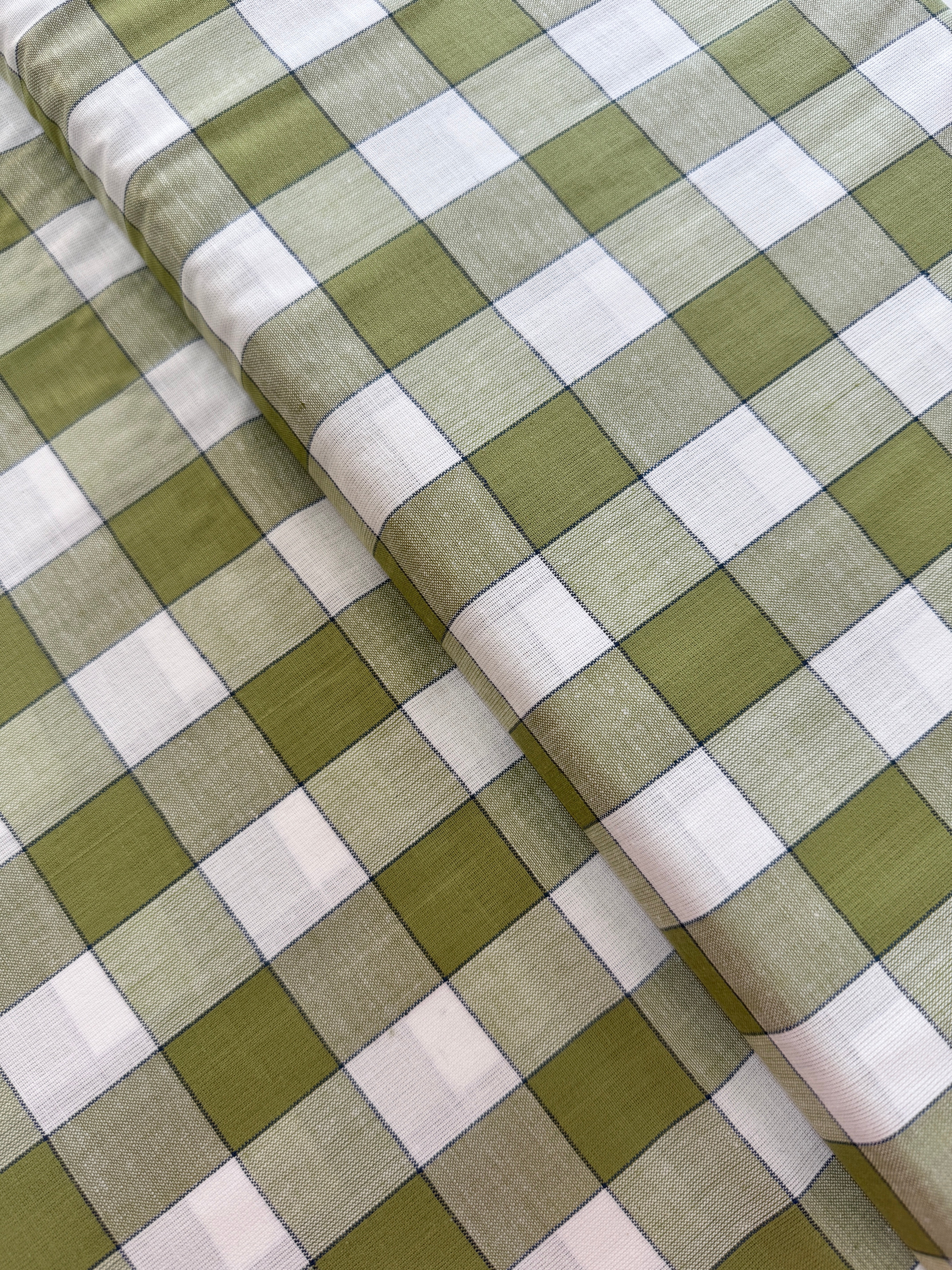 Vista Wovens Celadon - Buffalo Check Yardage