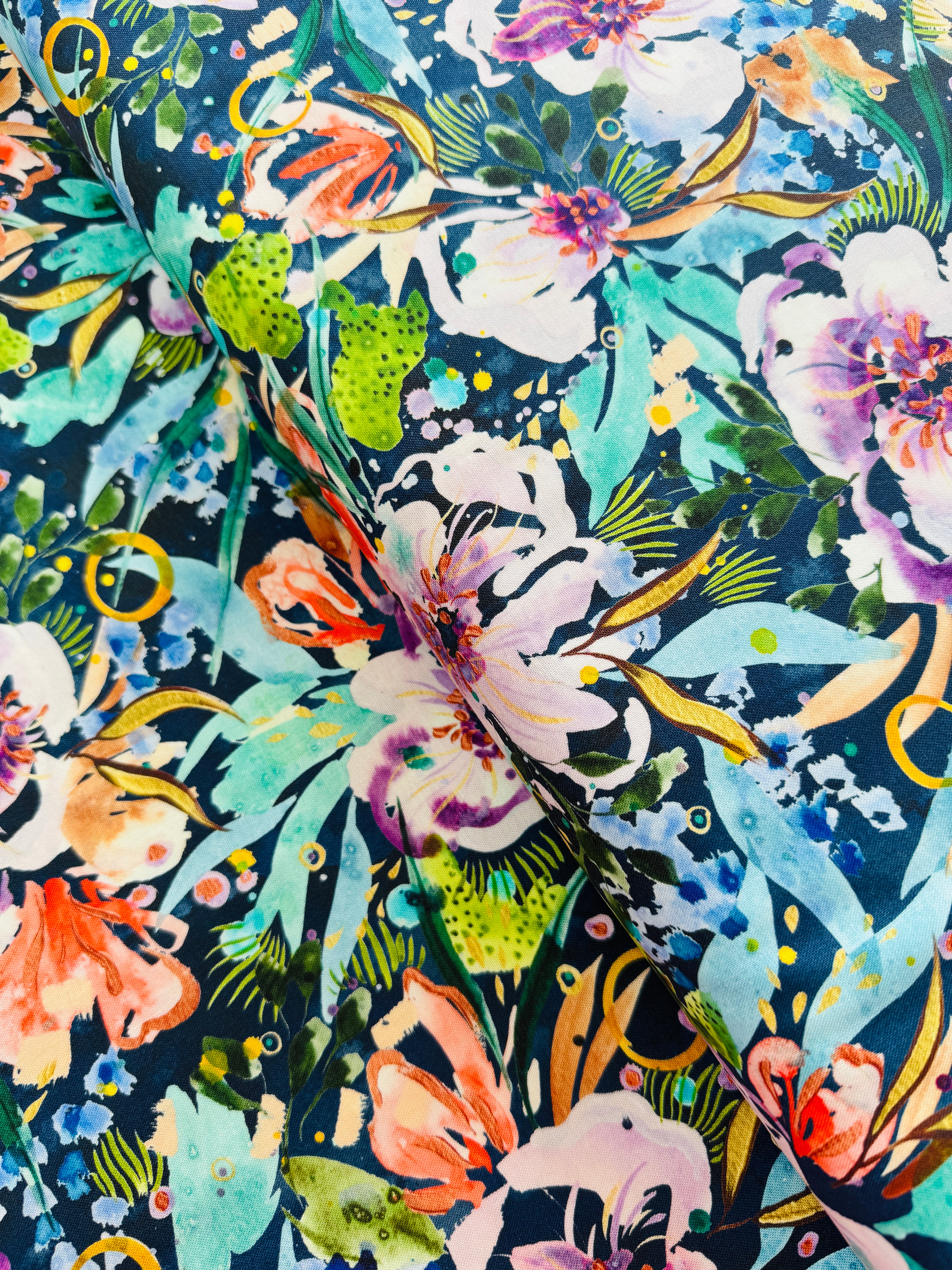 Wanderlust - Alpine Floret Twilight Yardage