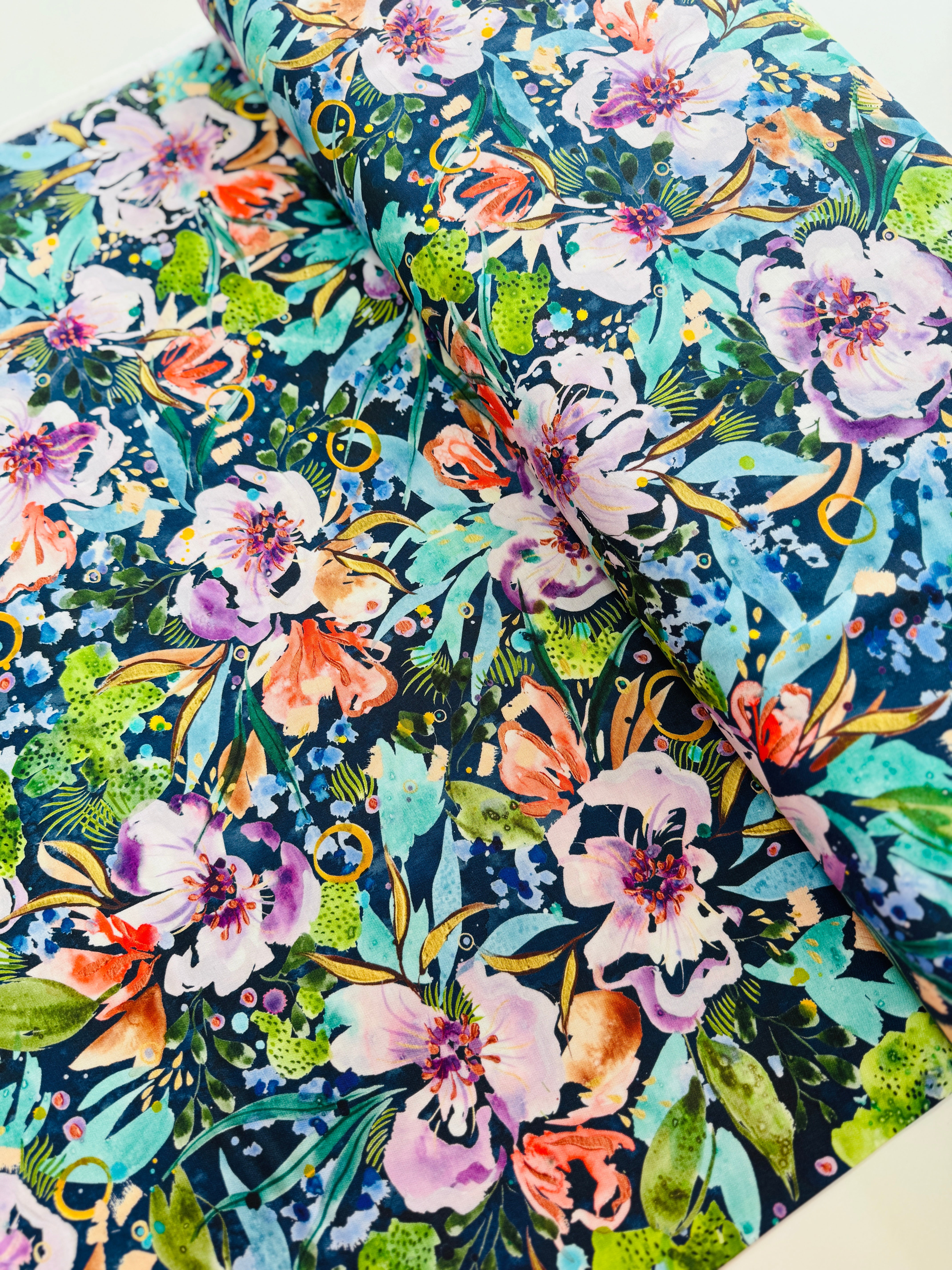 Wanderlust - Alpine Floret Twilight Yardage