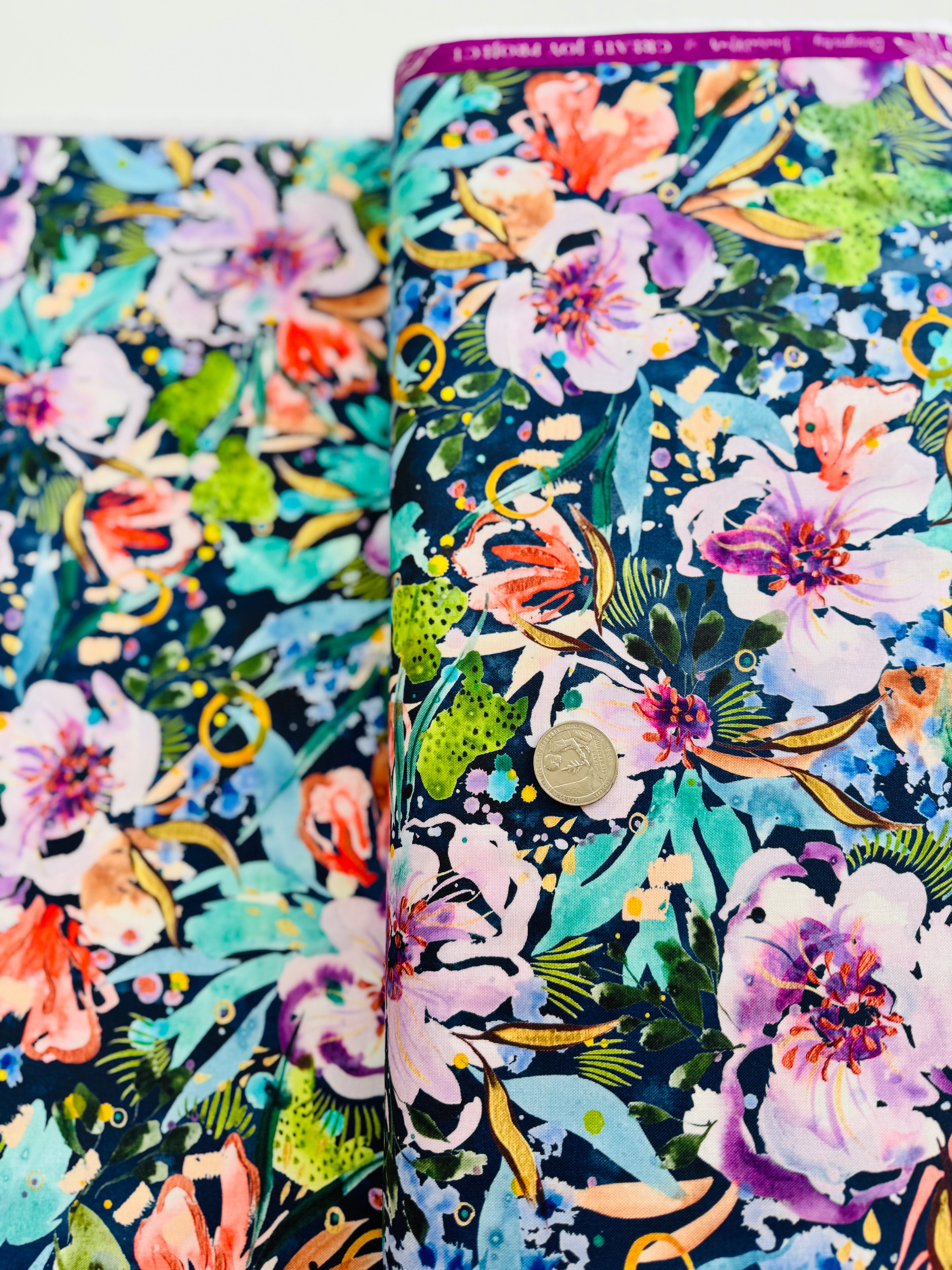 Wanderlust - Alpine Floret Twilight Yardage