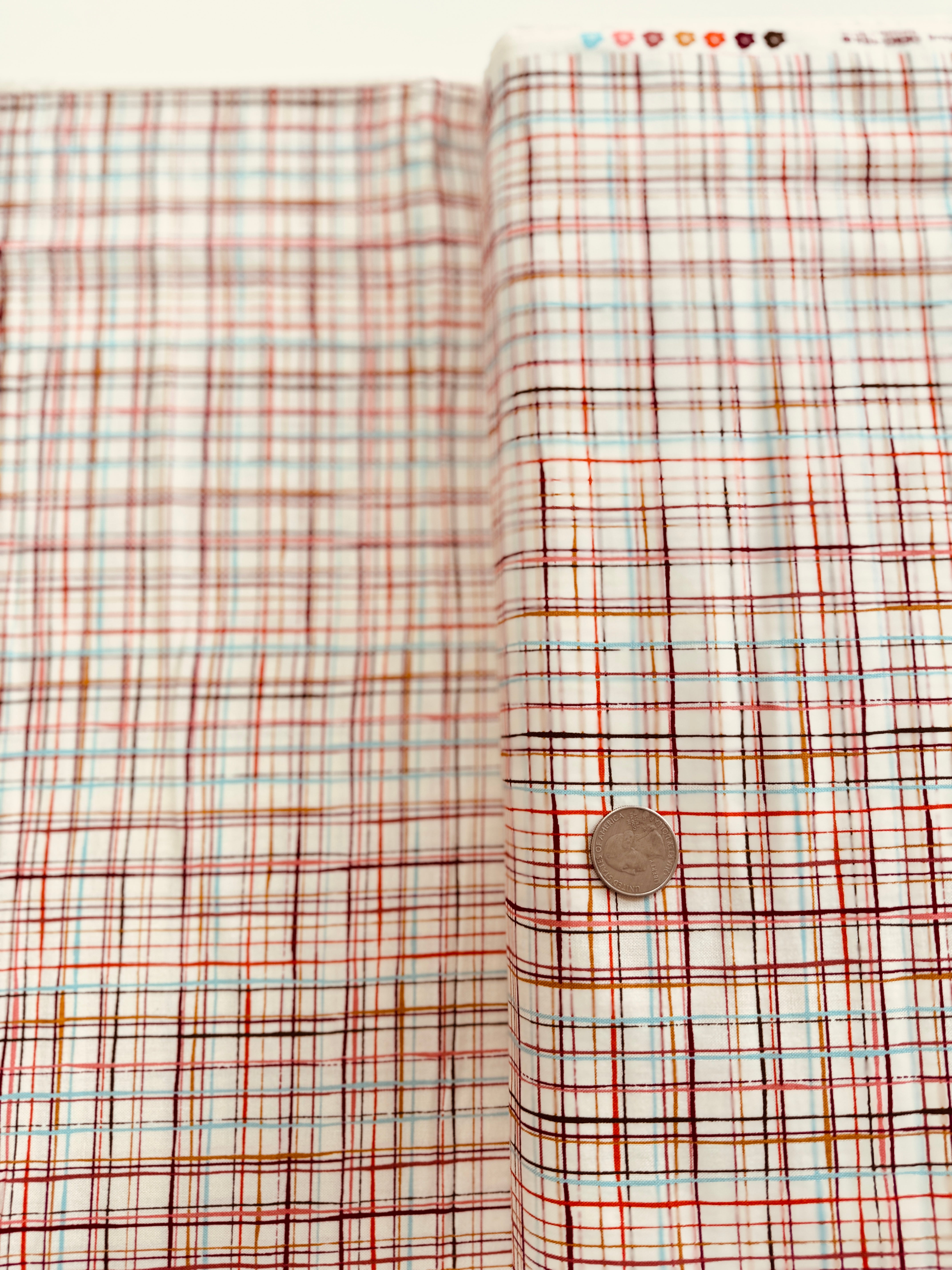 Things Above - Lattice Lines Eggshell Yardage