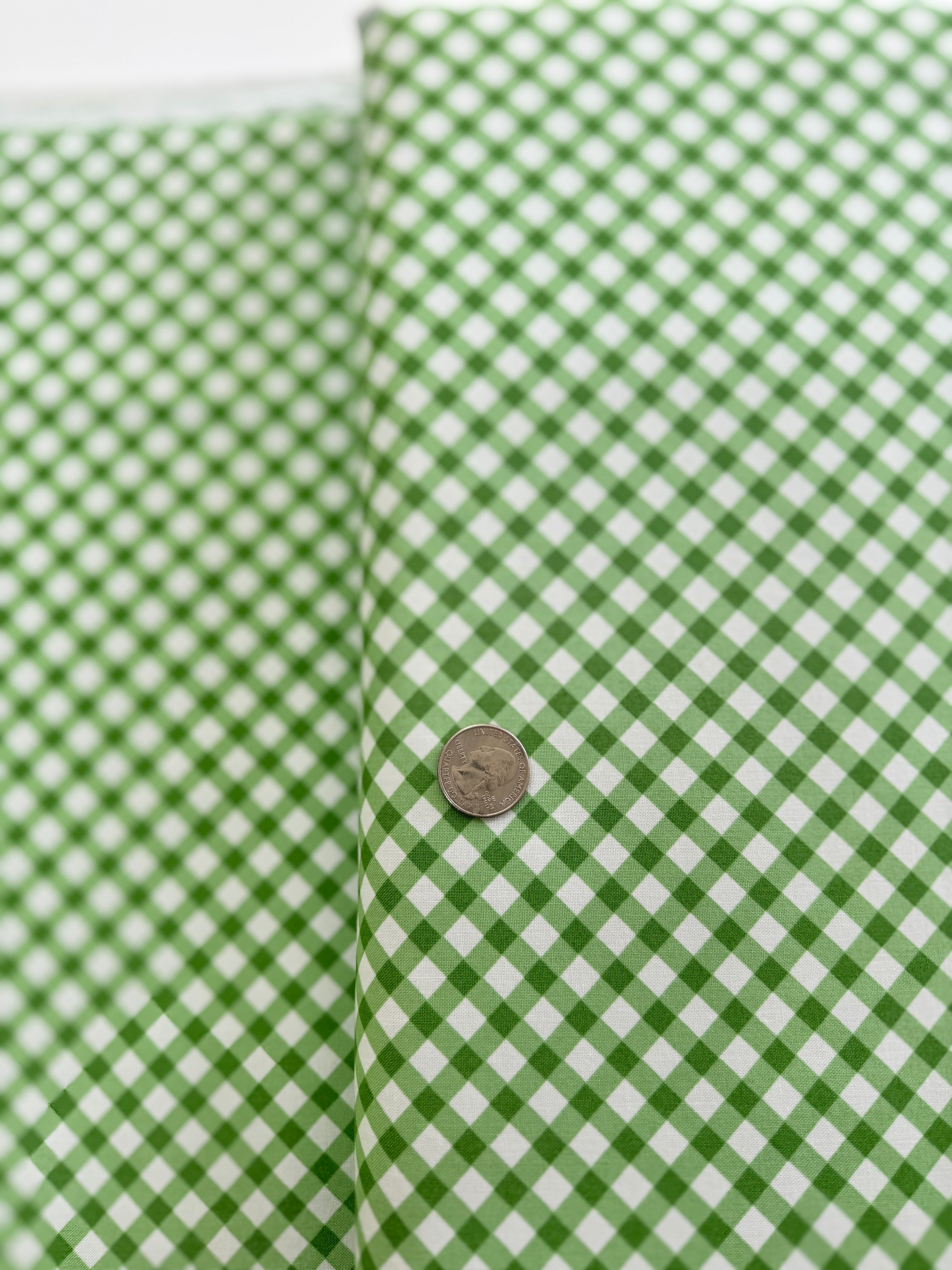 Summertime - Picnic Checks Green Yardage