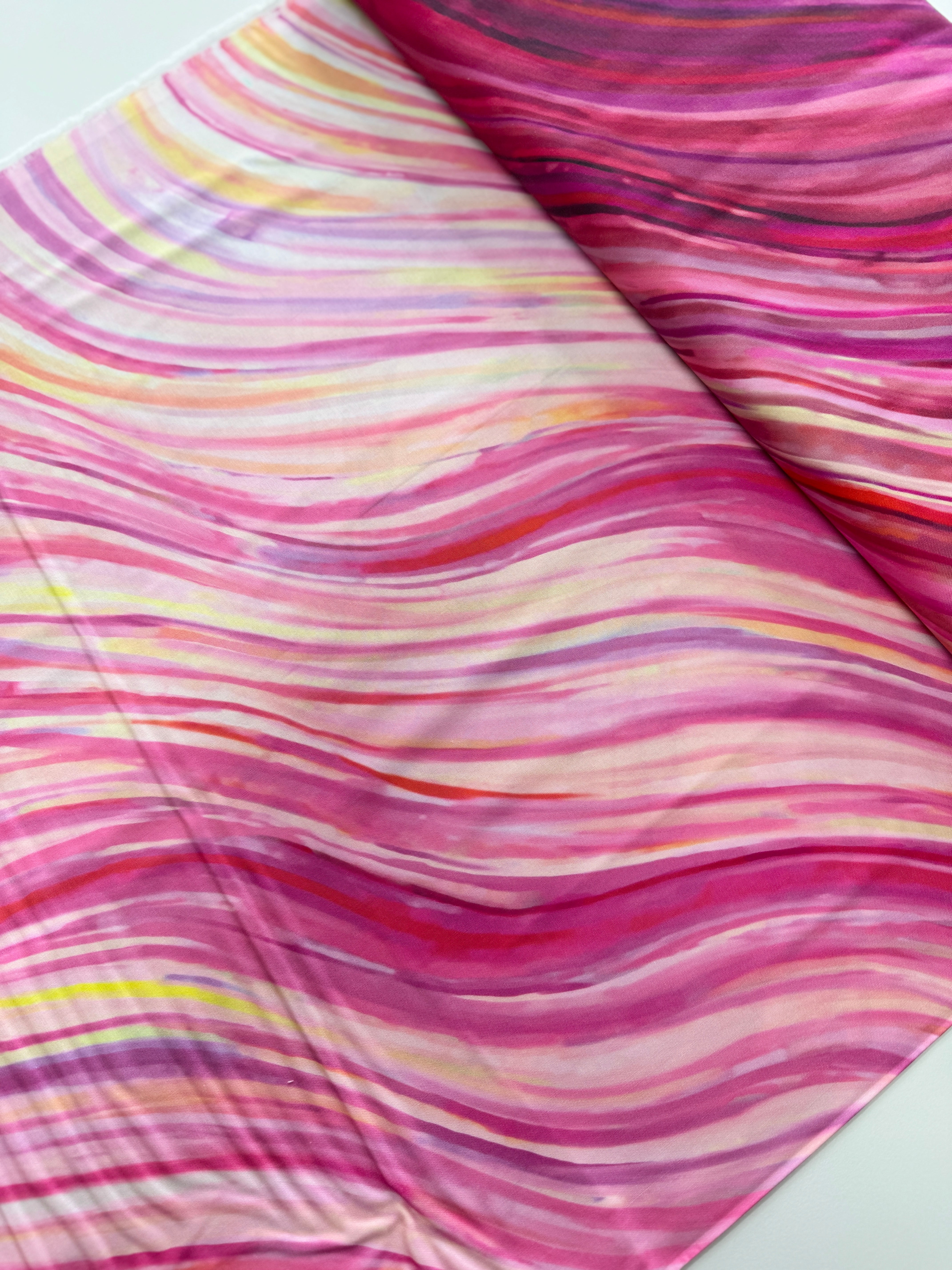 Gradients Auras - Watercolor Wave Ombre Garnet Yardage