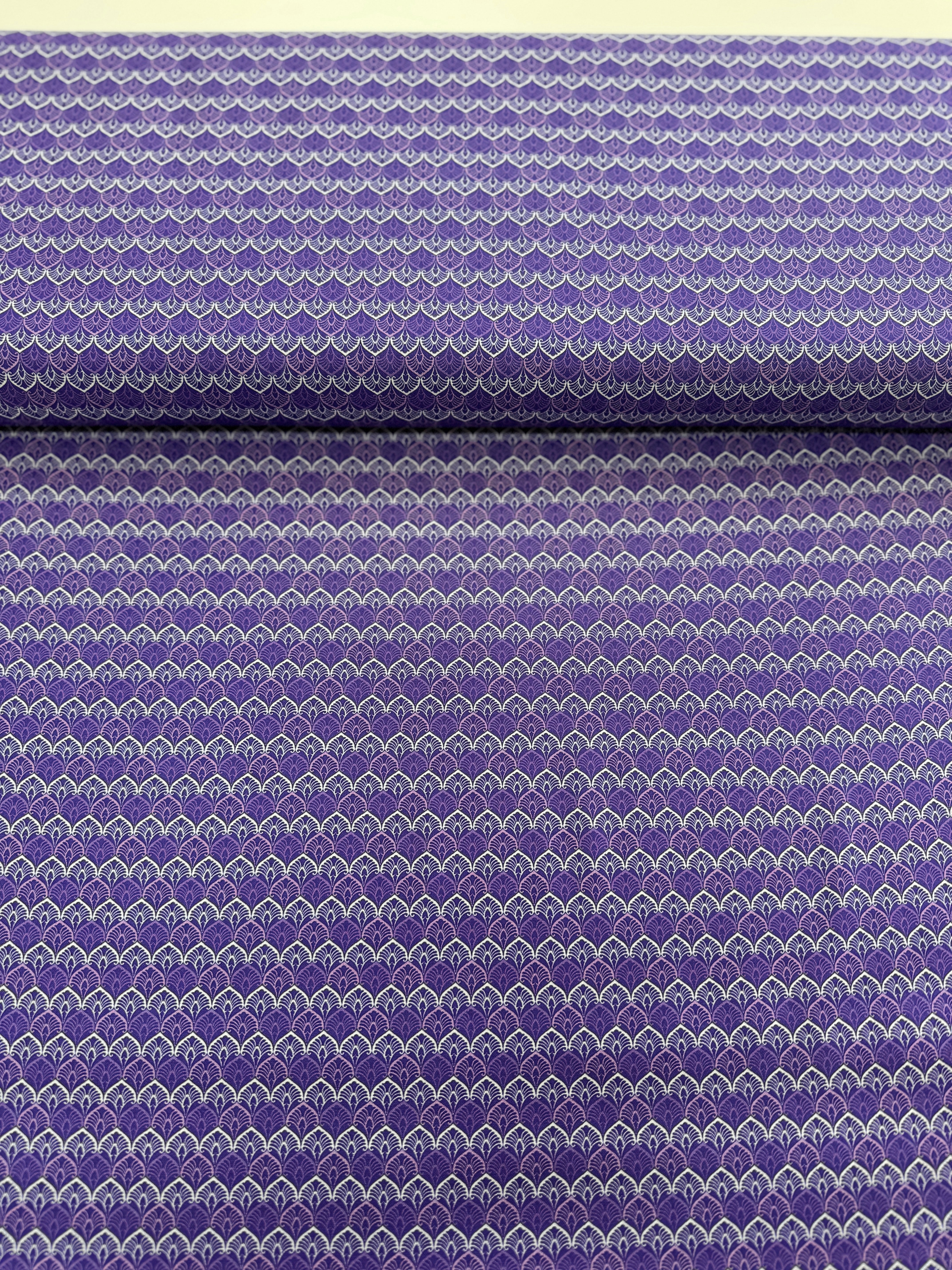 Lavender Fields - Avril Deco Dark Purple Yardage