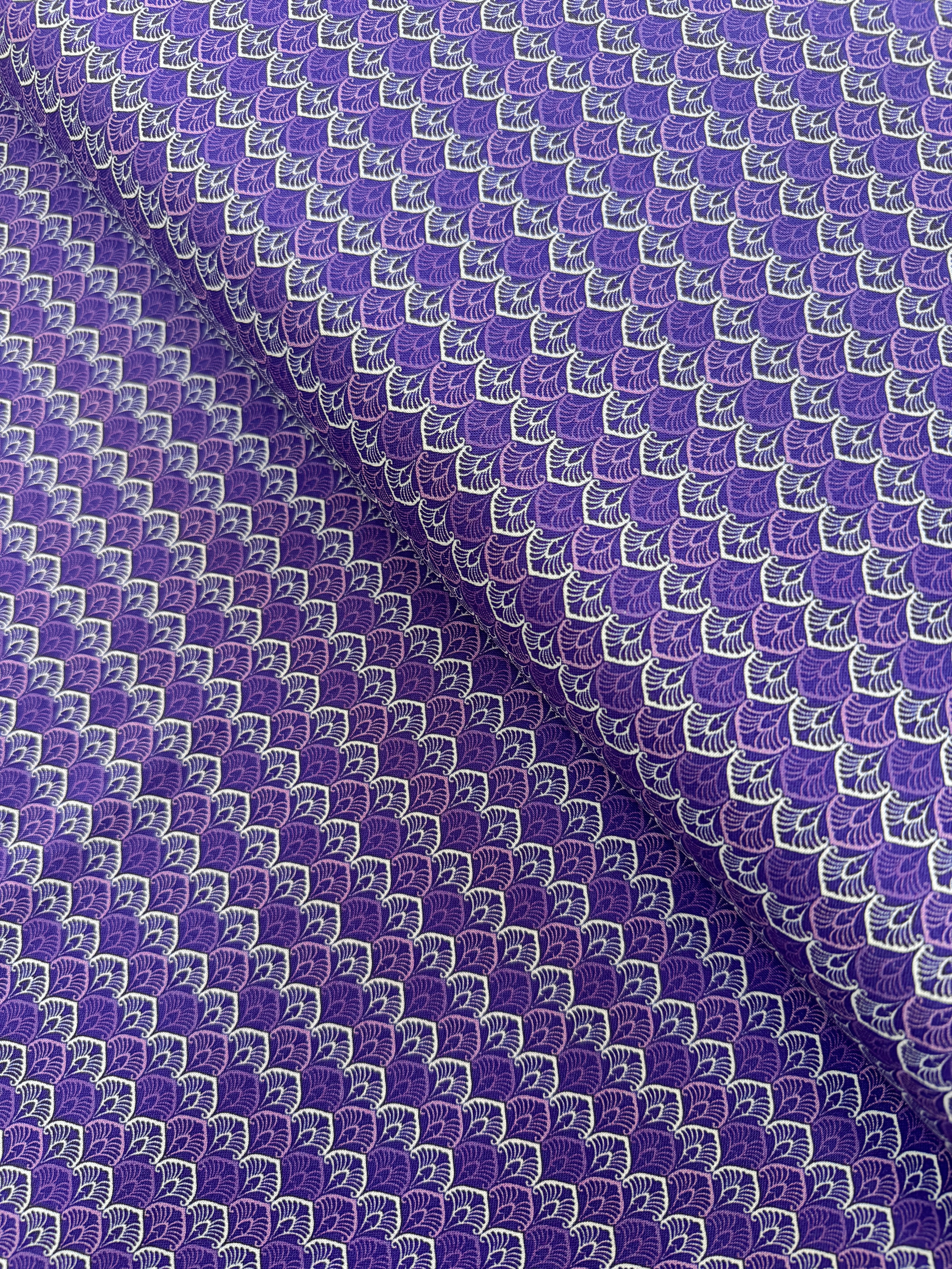 Lavender Fields - Avril Deco Dark Purple Yardage