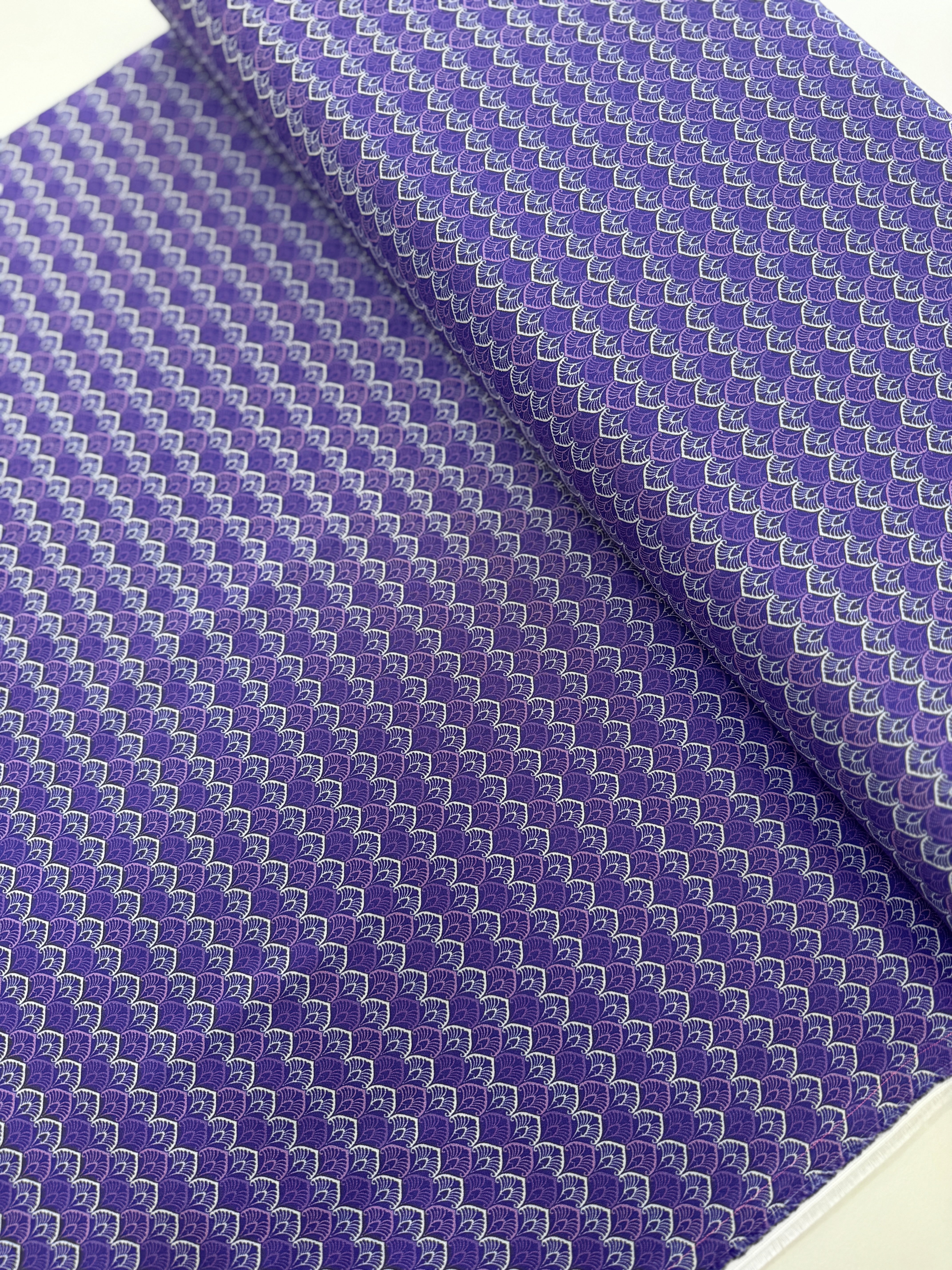 Lavender Fields - Avril Deco Dark Purple Yardage