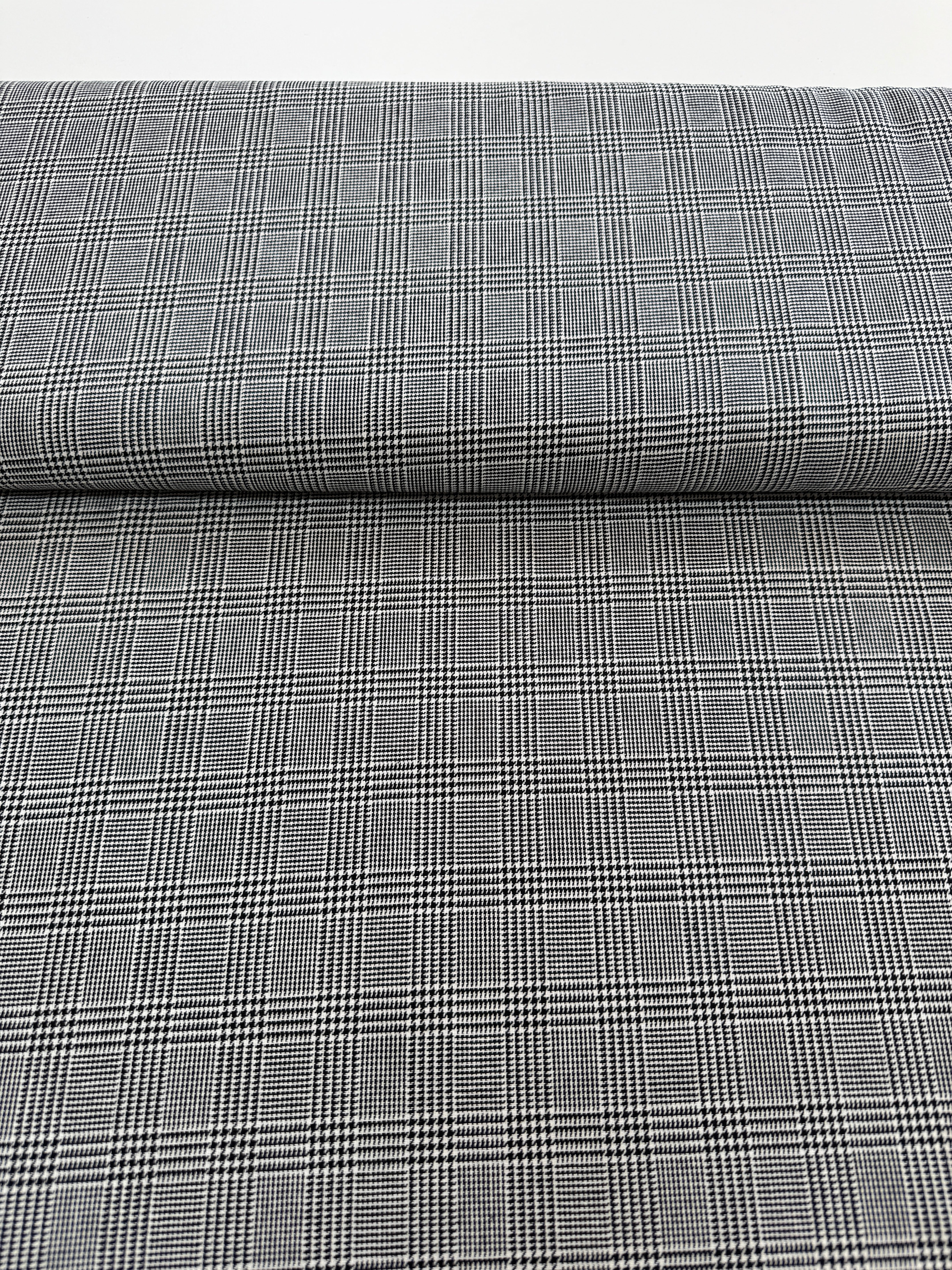 57" Width - Sevenberry Classic Plaid Yarn Dyed Twill - Pepper Yardage