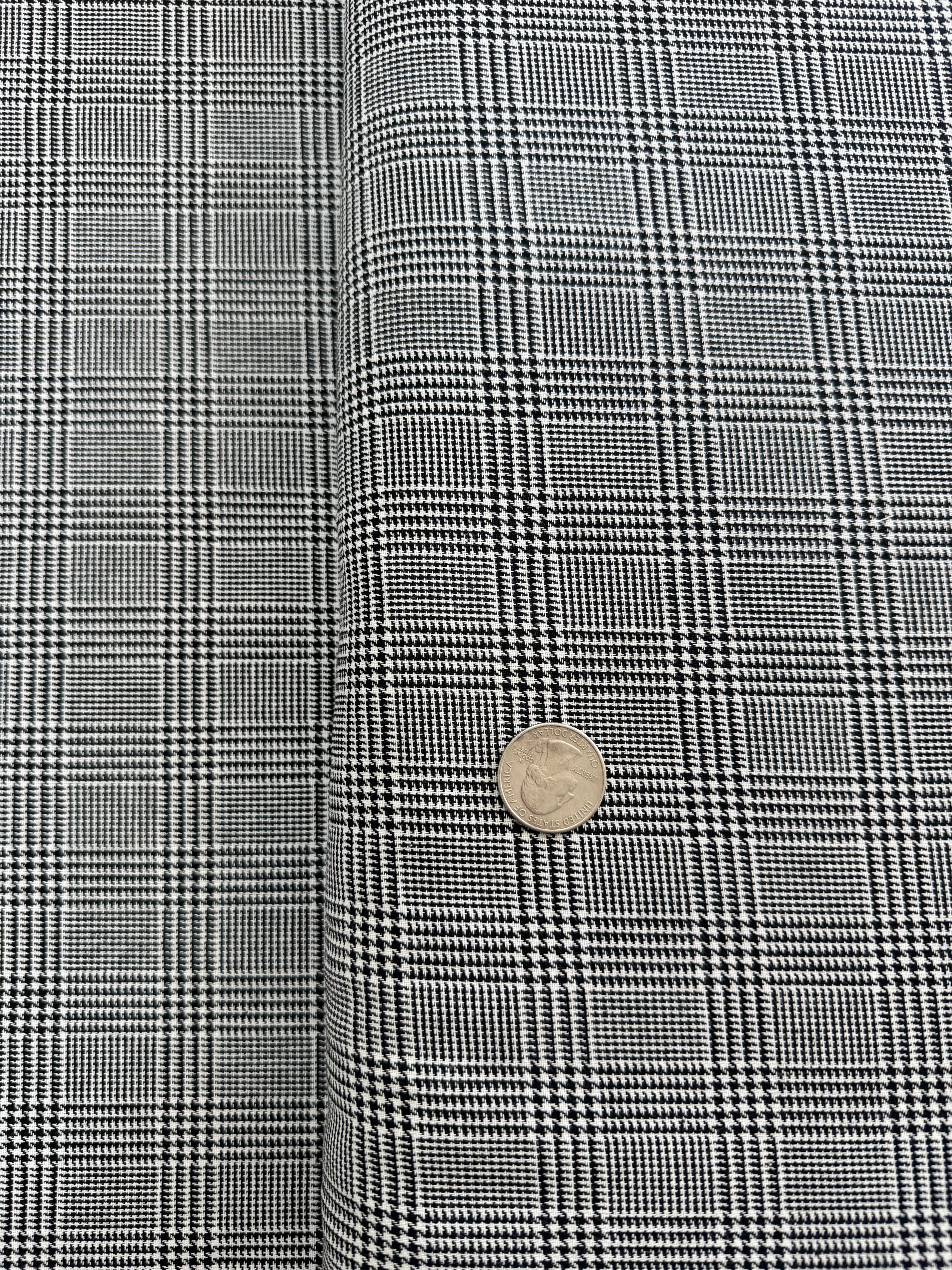 57" Width - Sevenberry Classic Plaid Yarn Dyed Twill - Pepper Yardage