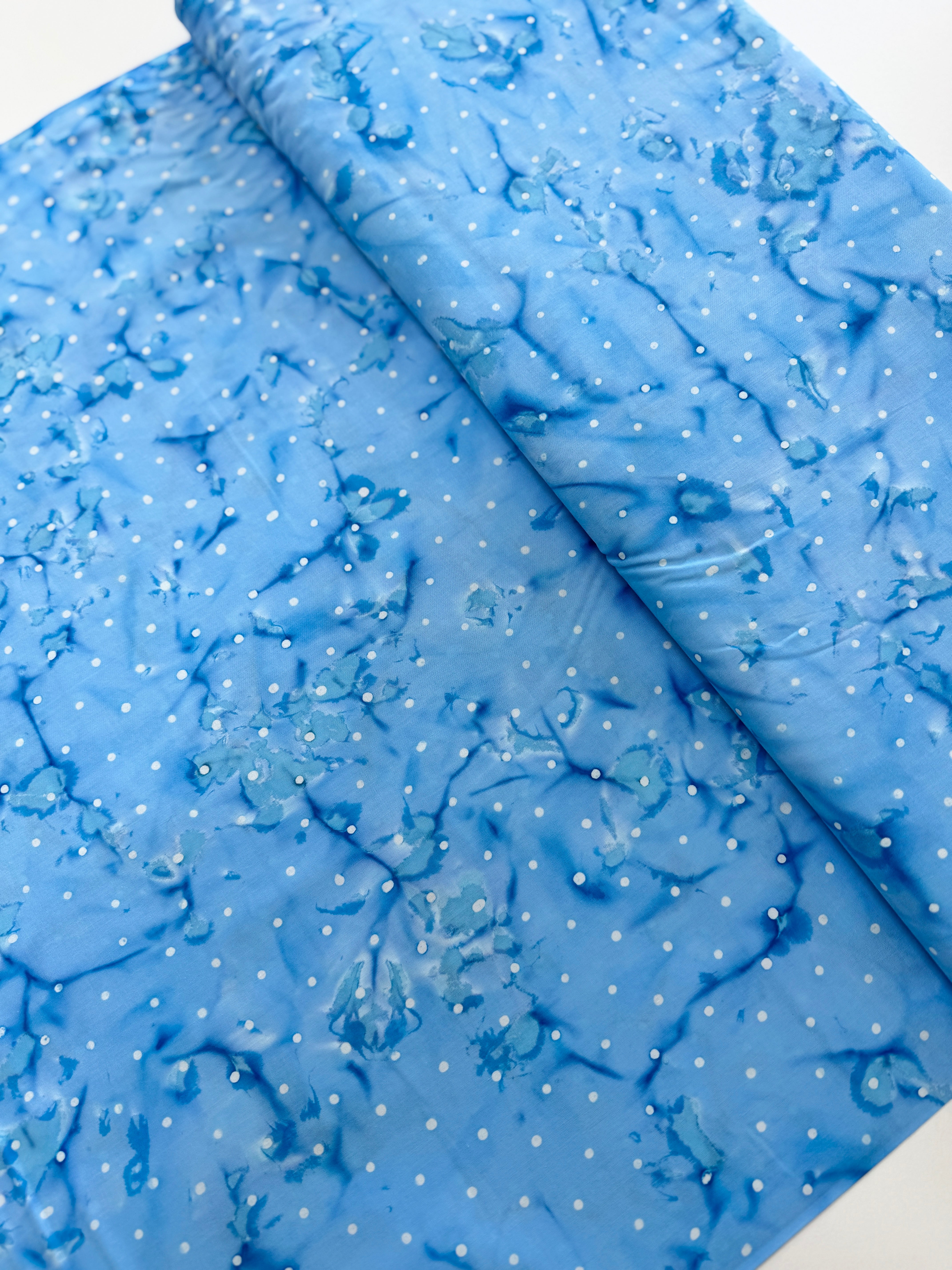 Blossom Batiks - Splash - Pin Dot - Forget-Me-Not Yardage