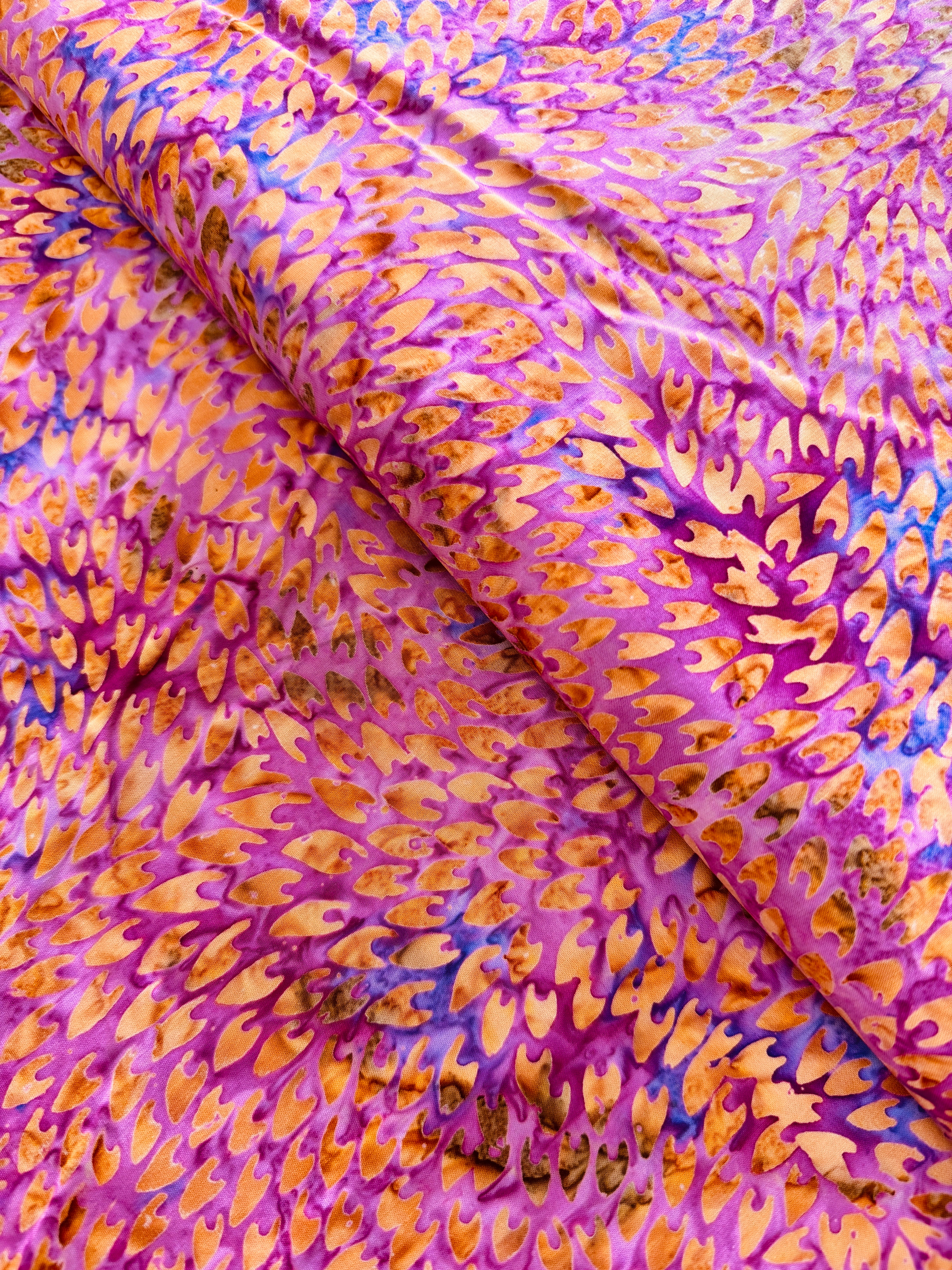 Malam Batiks VII - Scales - Fuchsia Batik Yardage