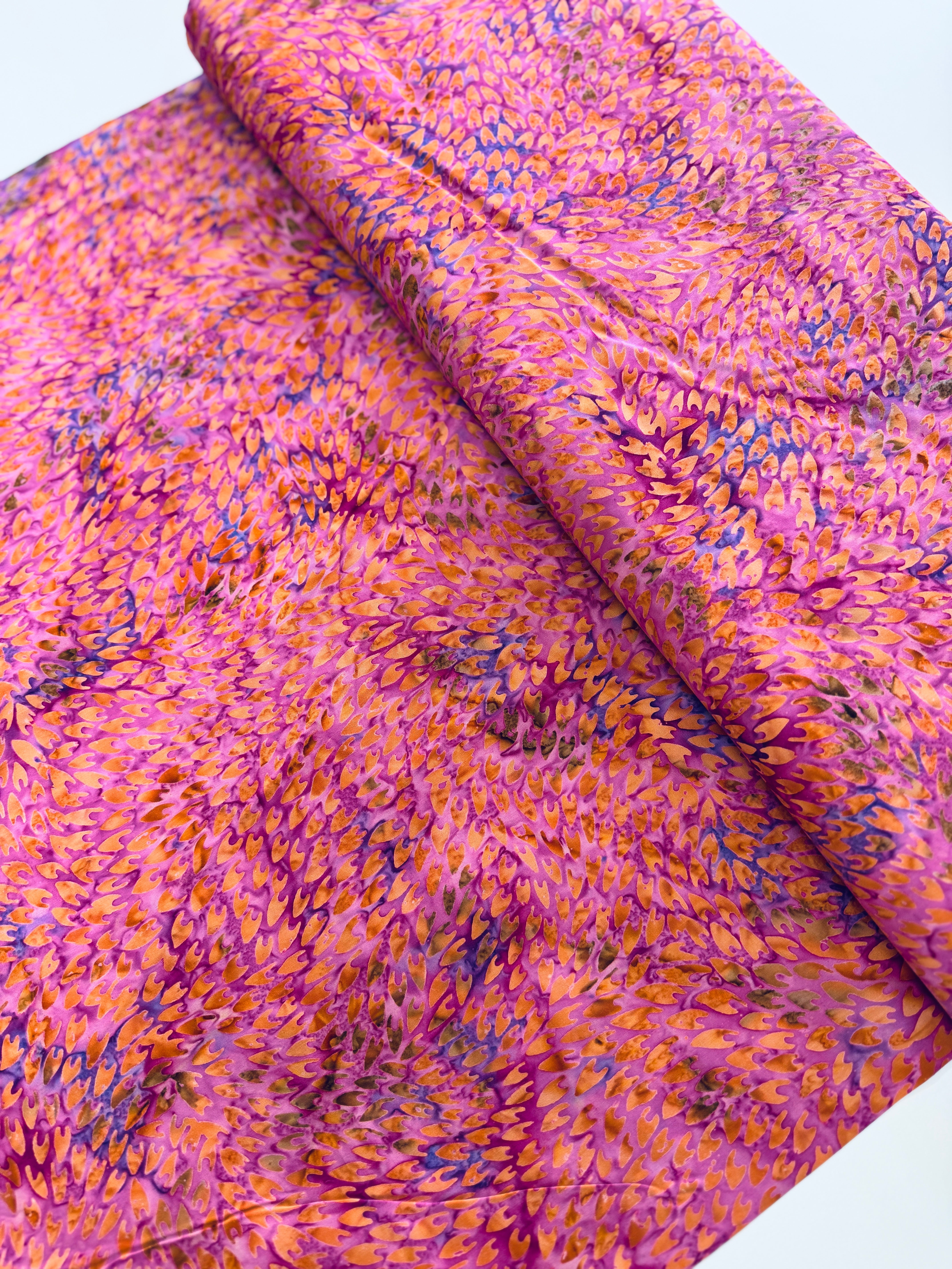 Malam Batiks VII - Scales - Fuchsia Batik Yardage
