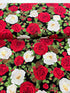 Winter Rose - Medium Rose Bouquets Metallic Yardage