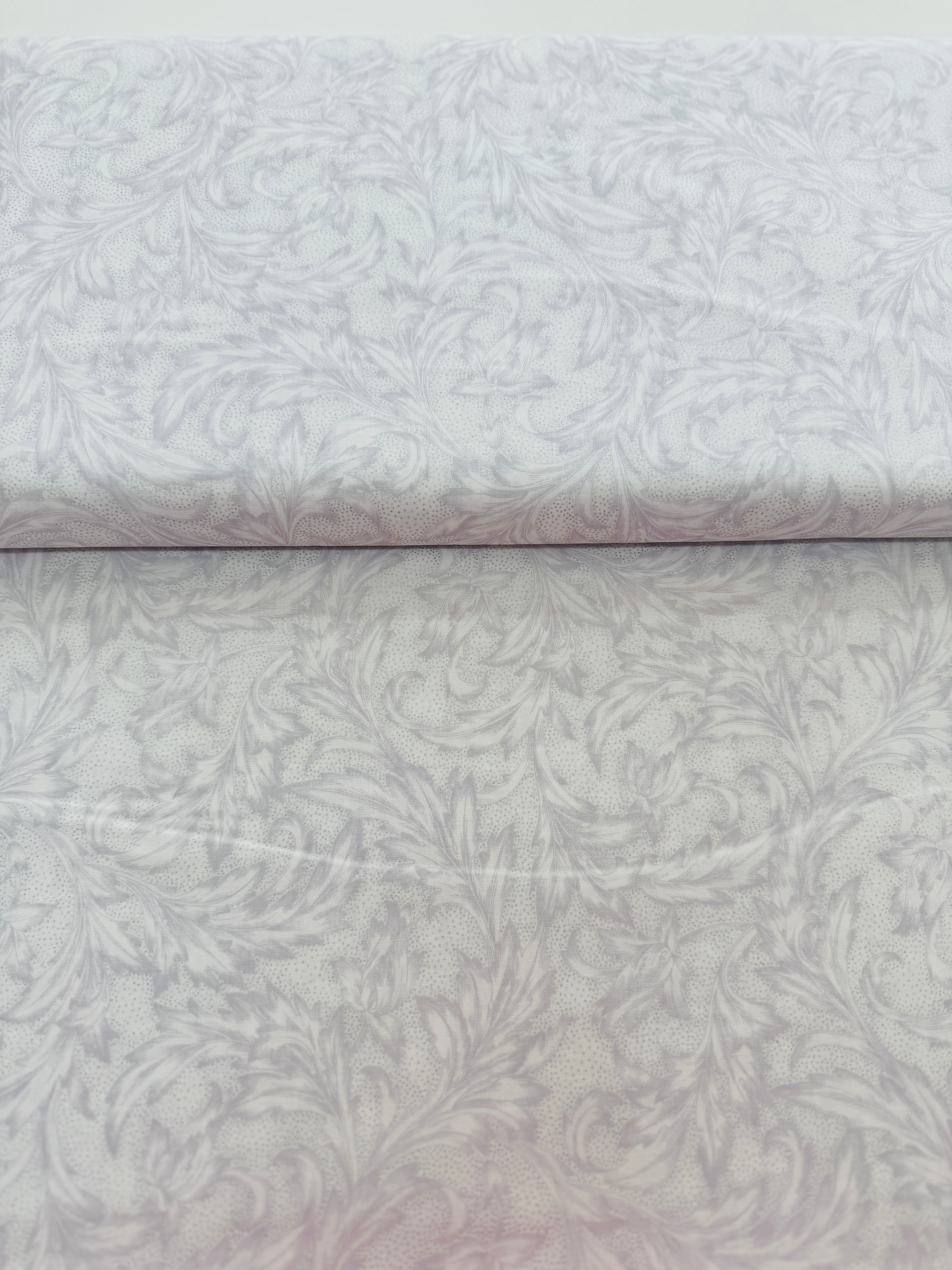 Holiday Wishes - Damask Ice/Silver Metallic Yardage