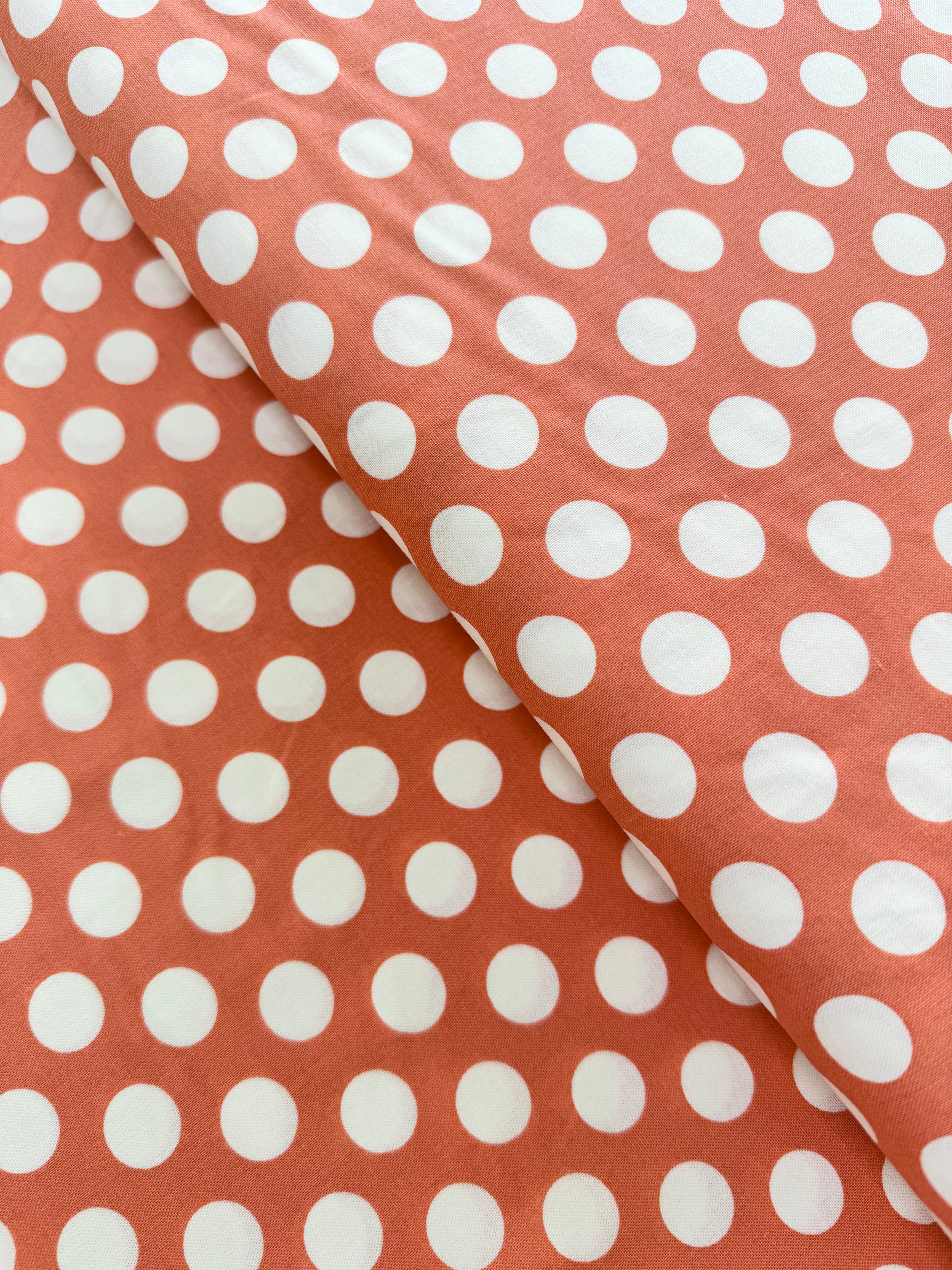 Sincerely Yours – Dots Coral Yardage