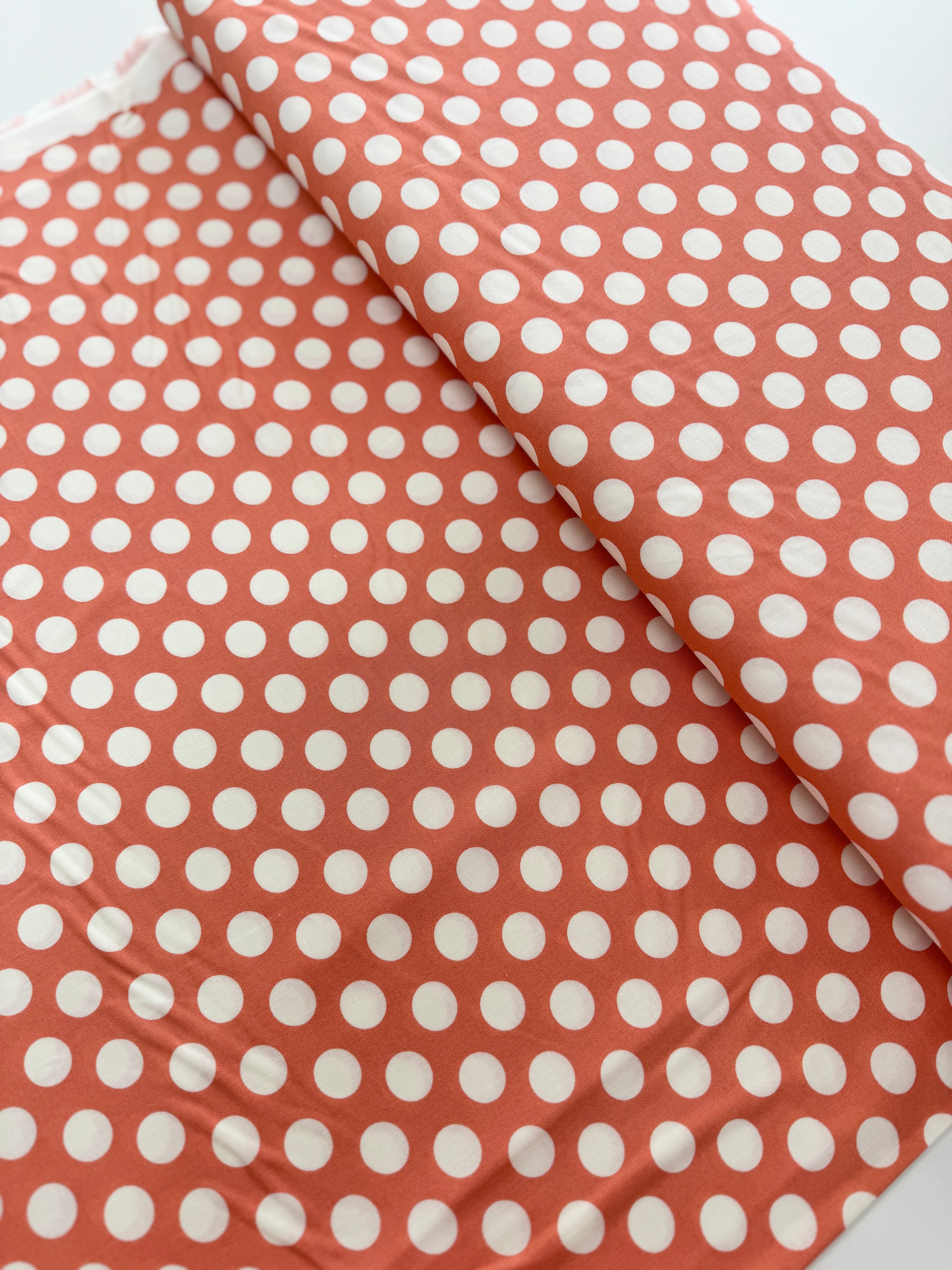 Sincerely Yours – Dots Coral Yardage