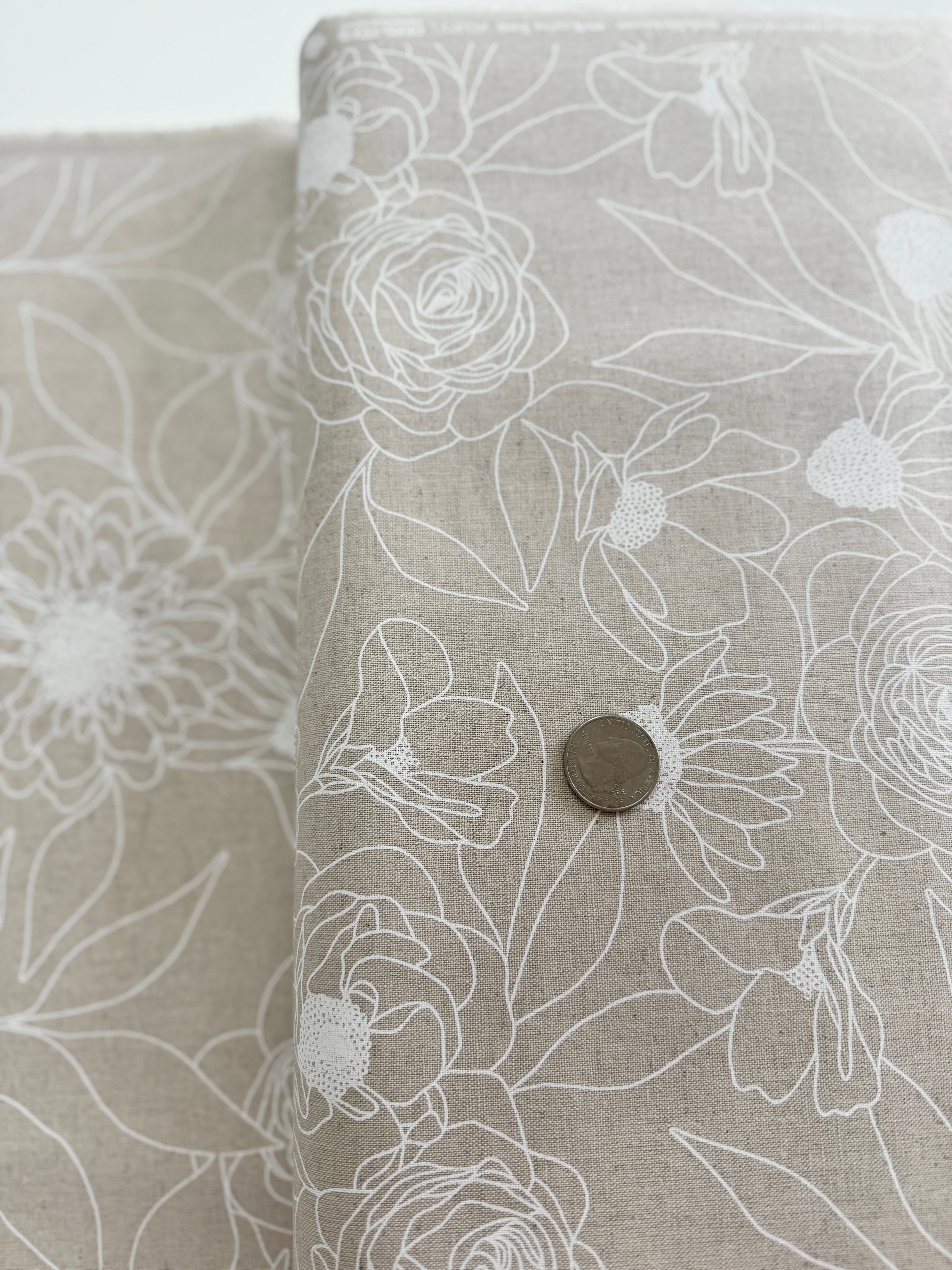Botany Mochi Linen Paper - Florals Yardage