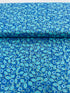 Luminous - Small Floral with Leaves Blue Metallic Yardage