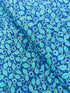 Luminous - Small Floral with Leaves Blue Metallic Yardage