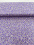 Luminous - Small Floral with Leaves Purple Metallic Yardage