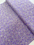 Luminous - Small Floral with Leaves Purple Metallic Yardage