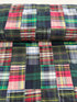 Yarn Dyed Nantucket Patchwork Holly - Madras Plaid Patchwork Yardage