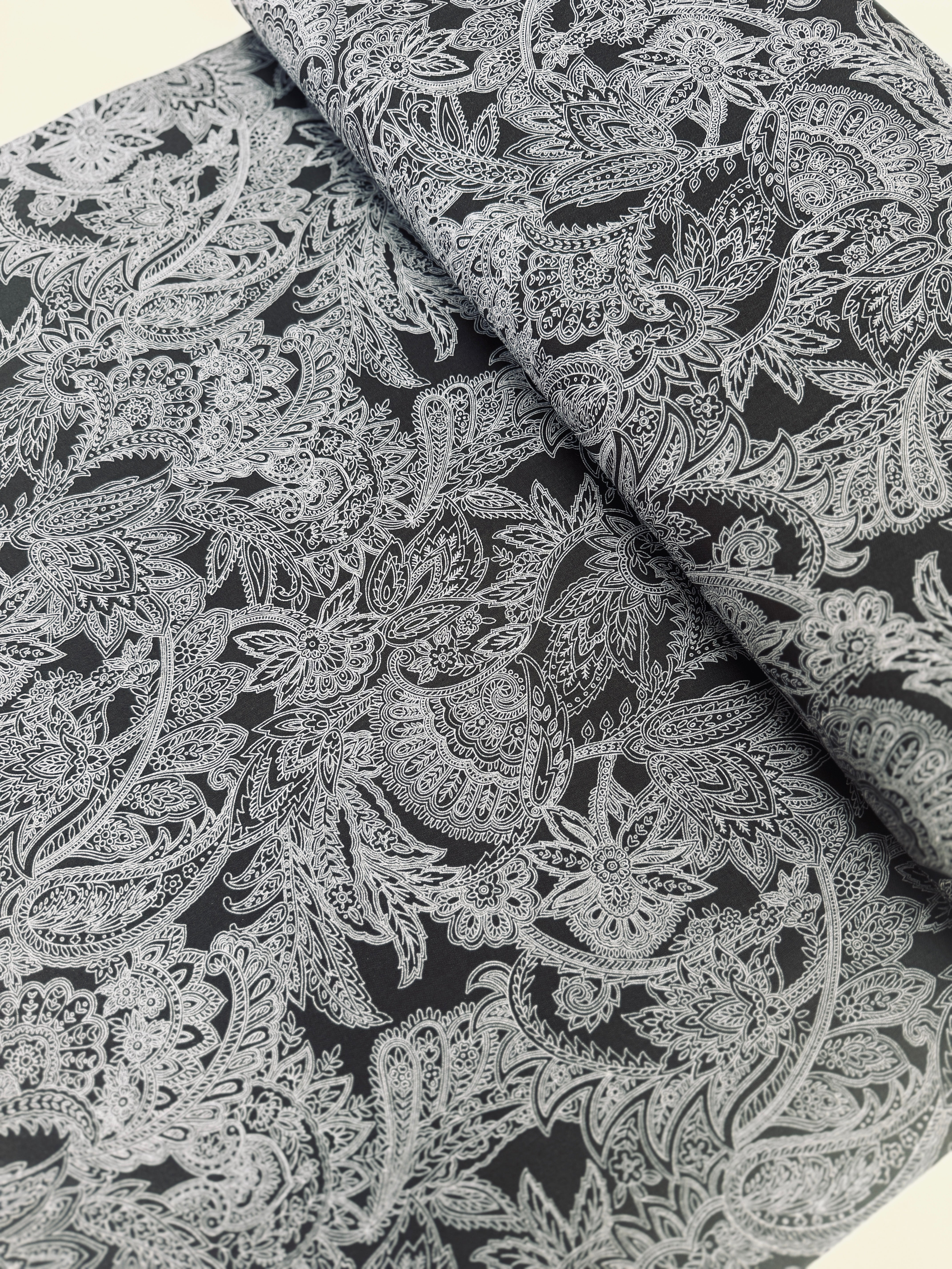 Maison - Paisley Black Yardage