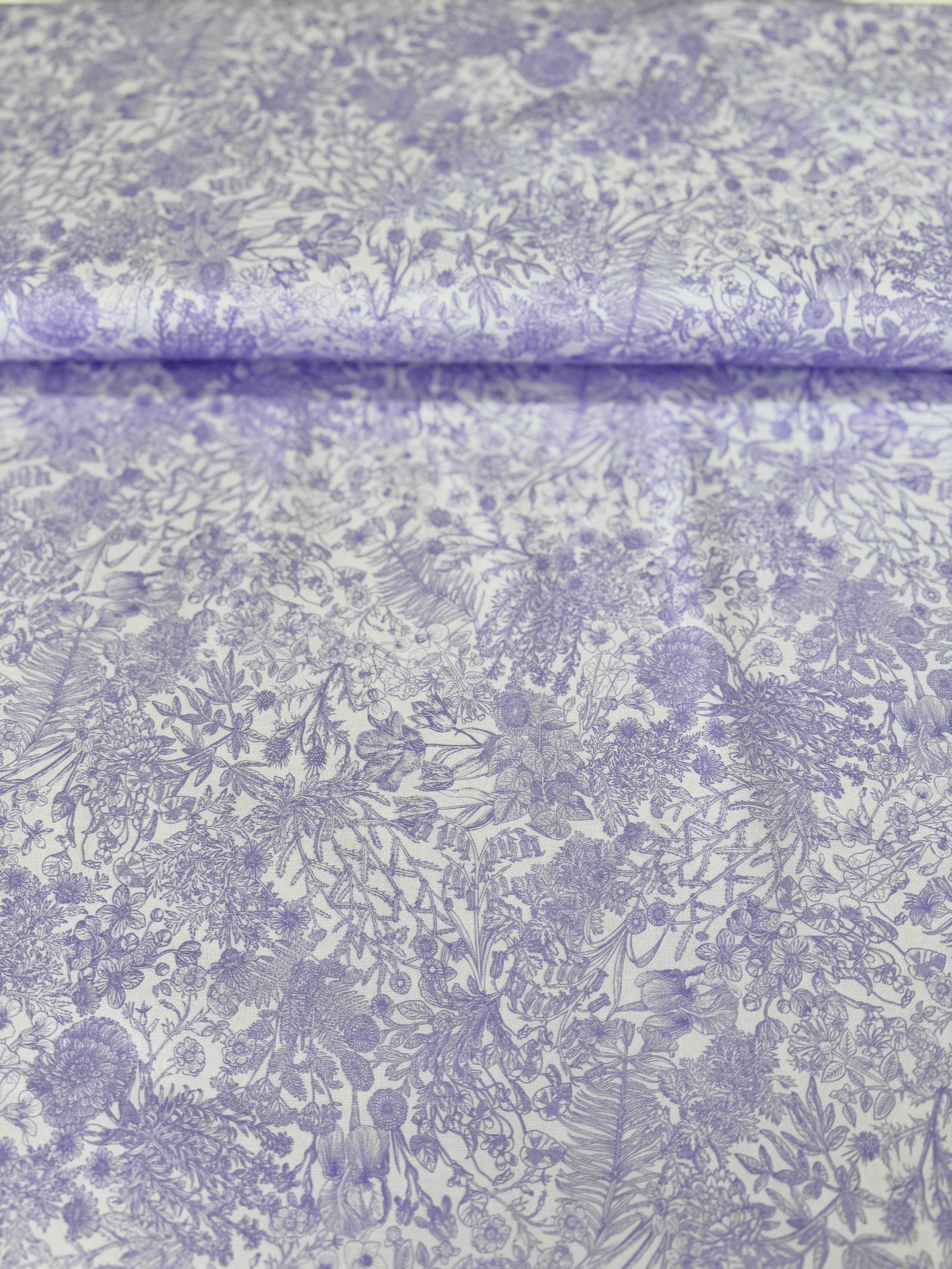 Seeds To Sew - Lavender Yardage