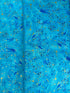 Utopia - Small Metallic Paint Splatters Aqua Yardage