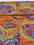 Kaffe Fassett Collective Paisley Jungle Tangerine Fabric GP60.TANG – vibrant multicolored paisley motifs on a rich tangerine background.