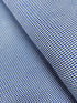 Seersucker Check Royal Fabric by Robert Kaufman – lightweight cotton/poly blend with royal blue checks and puckered texture.