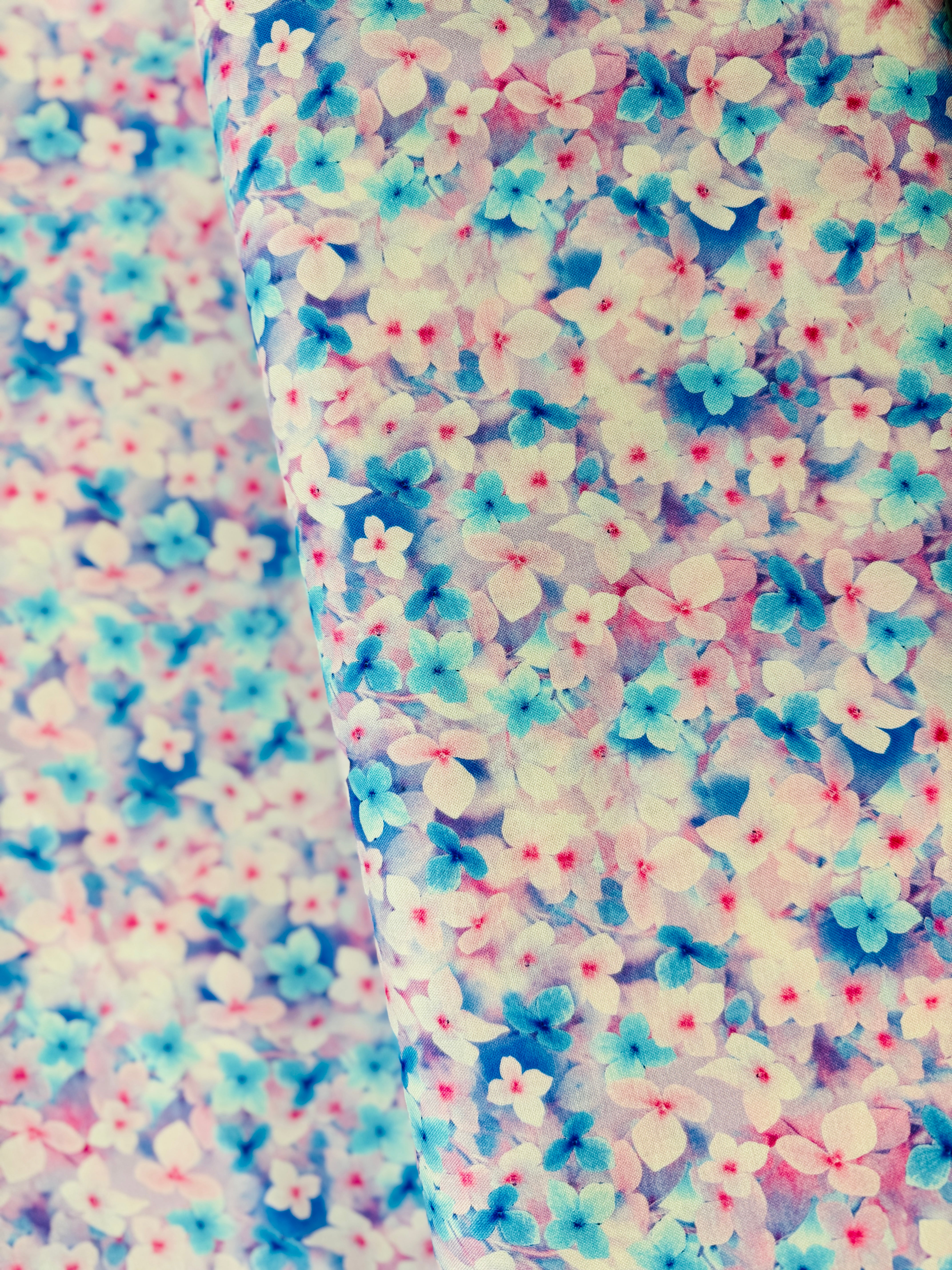 Fanciful Fronds - Delicate Cherry Blossom Yardage