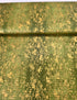 Shiny Objects – Velvety Vines Pepper Grass Metallic Fabric by Flaurie & Finch – Green cotton fabric with subtle gold vine pattern.