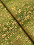 Shiny Objects – Velvety Vines Pepper Grass Metallic Fabric by Flaurie & Finch – Green cotton fabric with subtle gold vine pattern.