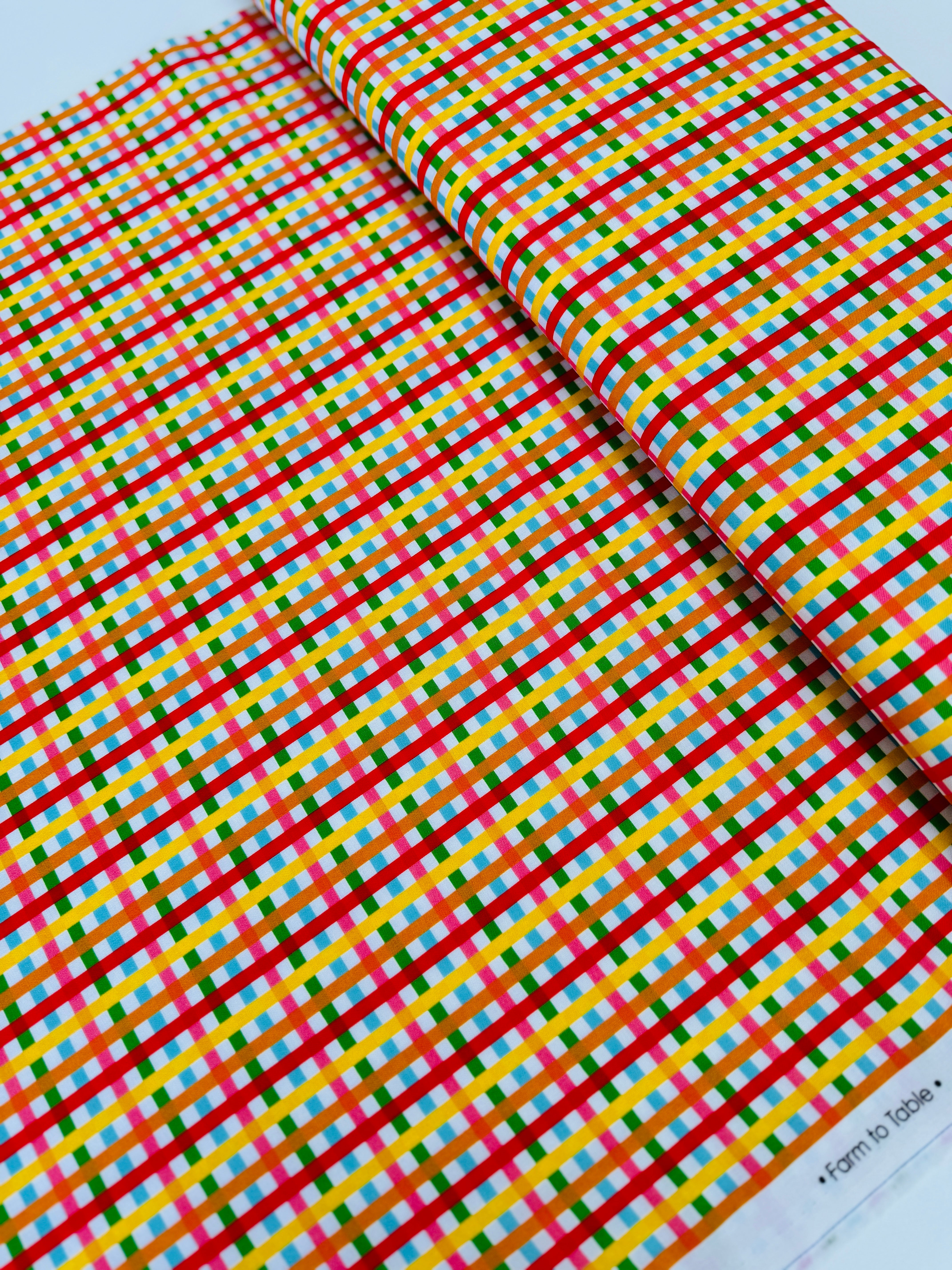 Farm To Table - Plaid Bright Yardage