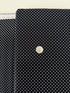 White Swiss Dot on Black Yardage