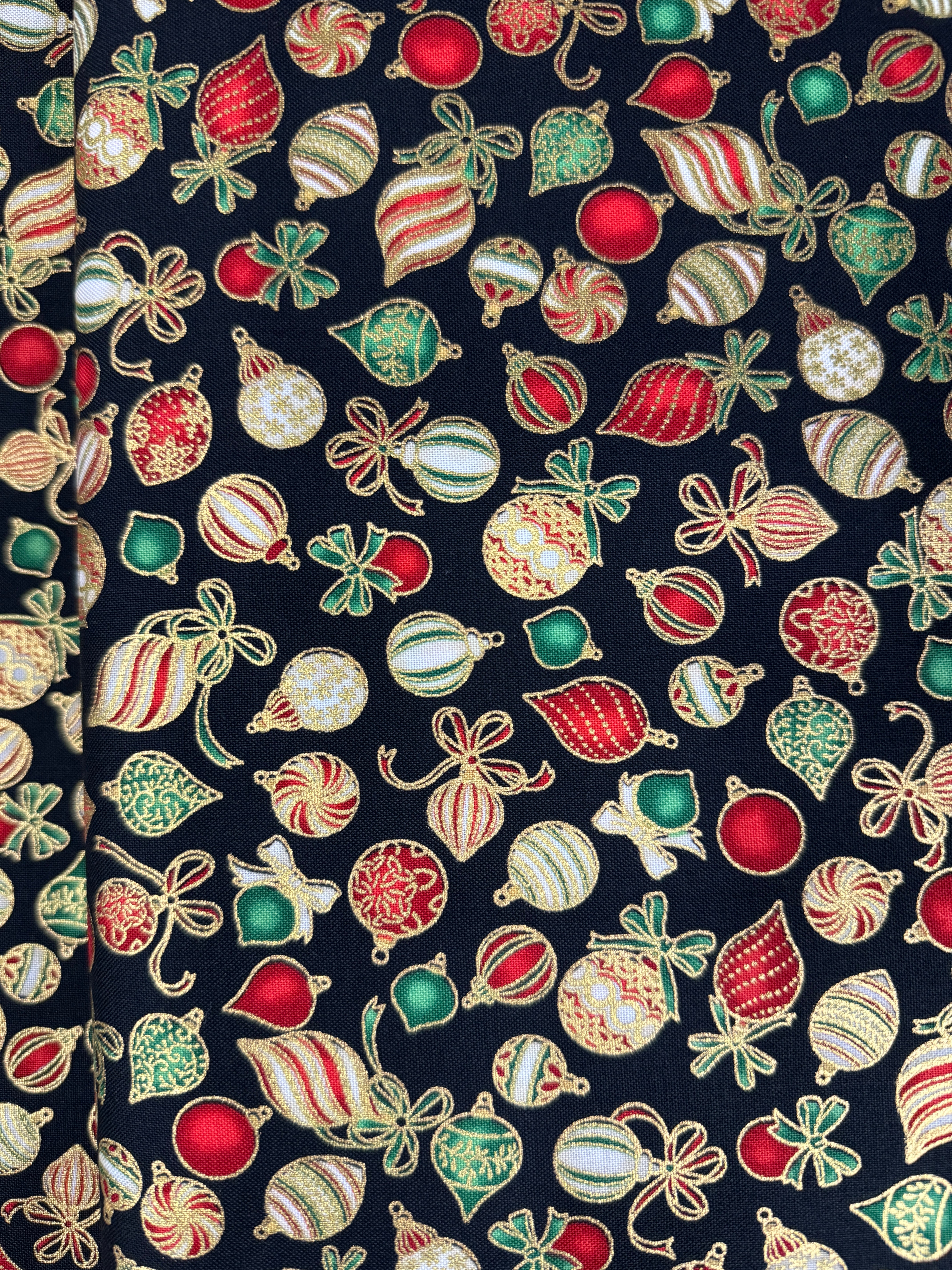 Holiday Charms - Holiday Ornaments Black Gold - Remnant