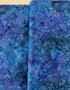 Best of Malam Batiks – Vine Leaf Sapphire Fabric by Jinny Beyer – deep blue hand-dyed batik cotton with leaf pattern.