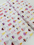 Get The Scoop Sherbet Fabric by Michael Miller – ice cream cotton fabric with cones, sundaes, and popsicles in bright sherbet colors.