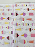 Get The Scoop Sherbet Fabric by Michael Miller – ice cream cotton fabric with cones, sundaes, and popsicles in bright sherbet colors.