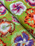 Floating Hibiscus Green fabric by Philip Jacobs – bold green tropical hibiscus floral cotton fabric