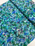 Arcadia – Textured Posie Aquamarine fabric by RJR Studio for RJR Fabrics, digitally printed floral cotton in aqua tones.