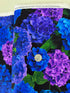 Midnight Bloom – Hydrangea Large Florals Fabric by Chong-a Hwang, digital floral cotton fabric with large hydrangeas on dark background.