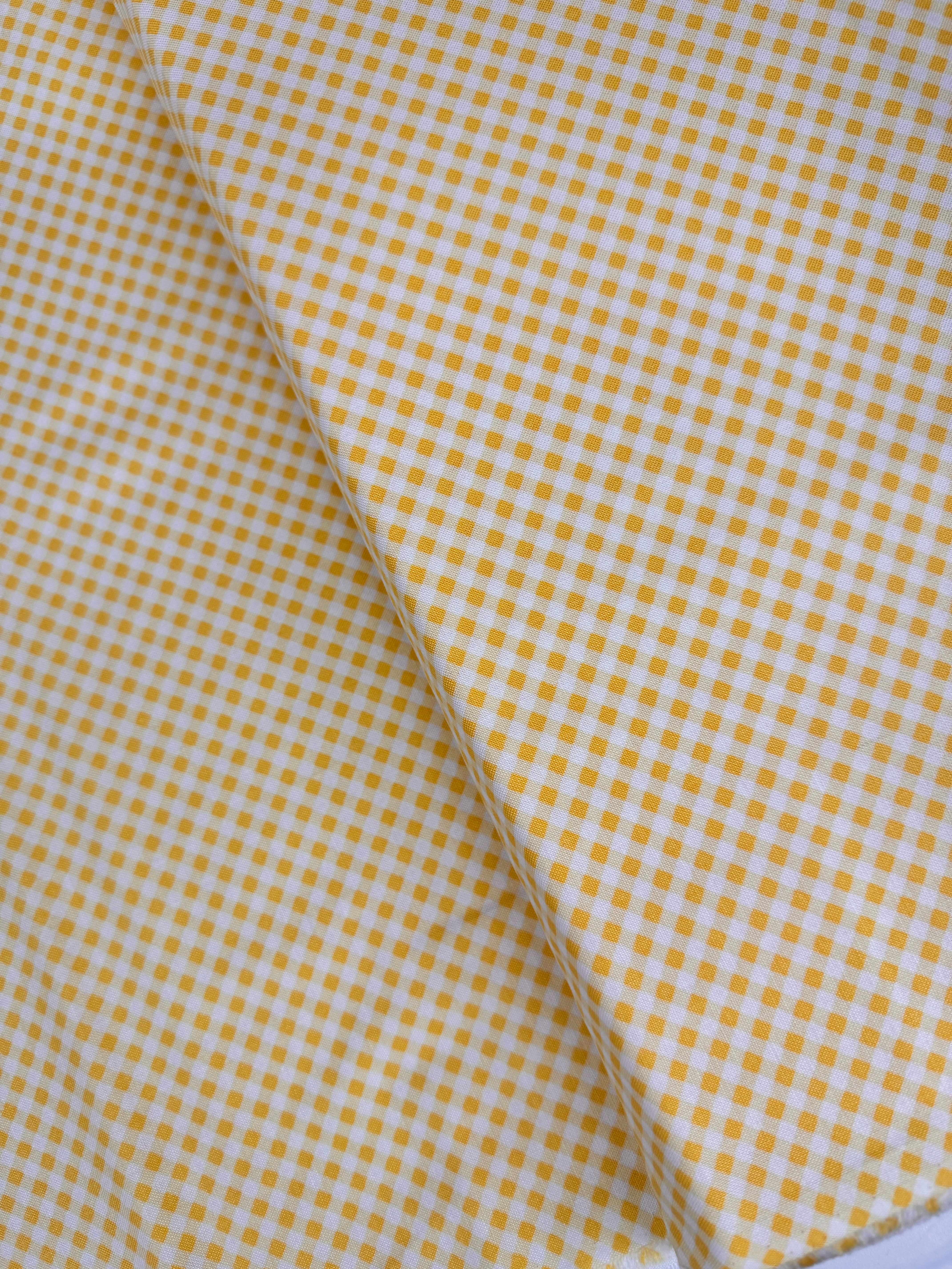 Grace - Gingham Sunbeam Yellow - Remnant