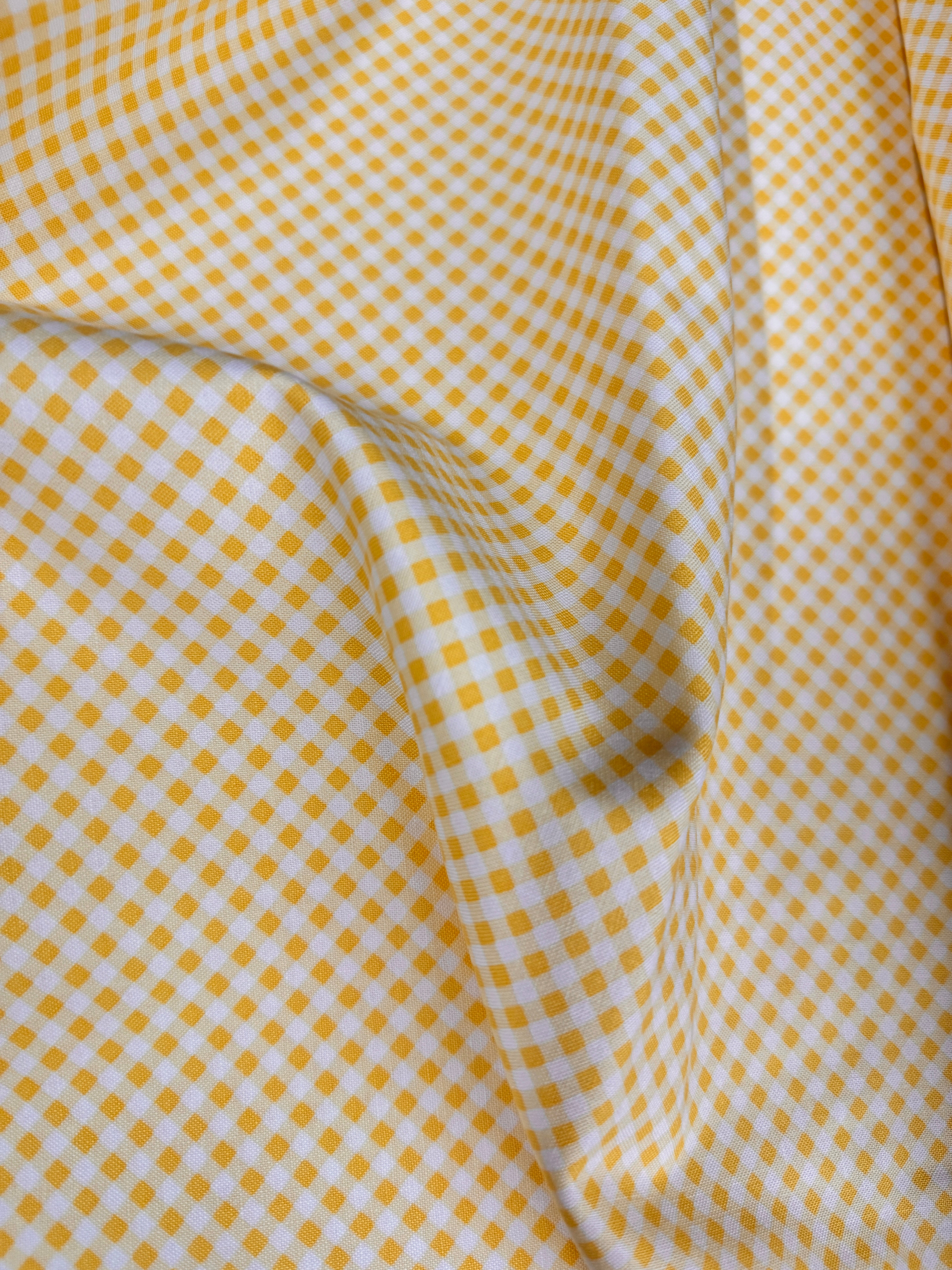 Grace - Gingham Sunbeam Yellow - Remnant